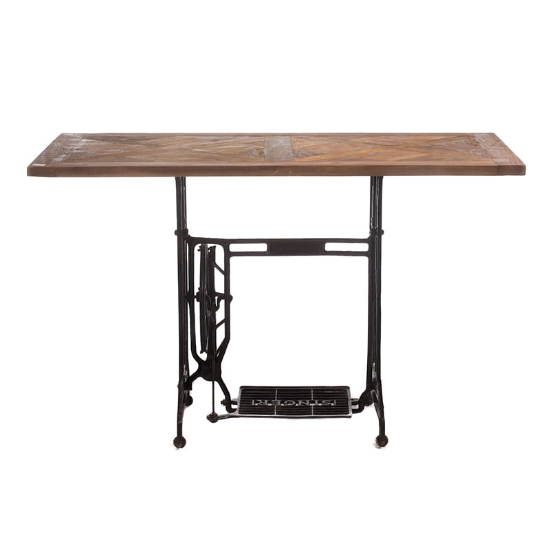 Artekko Singer Κονσόλα Ξύλινη με Σιδερένια Βάση Ραπτομηχανής 120cm Artekko 201-0327