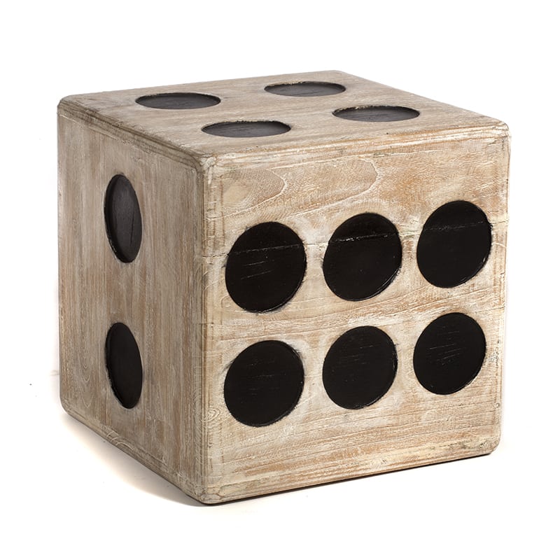 Artekko Glears Σκαμπώ Ξύλινο Ζάρι (40x40x40)cm Artekko 201-0376