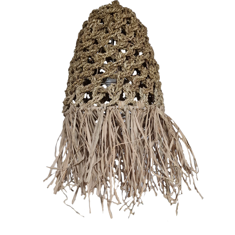 Artekko Cloars Ψάθινο Φωτιστικό Οροφής E27 (30x30x30)cm Artekko 201-0438