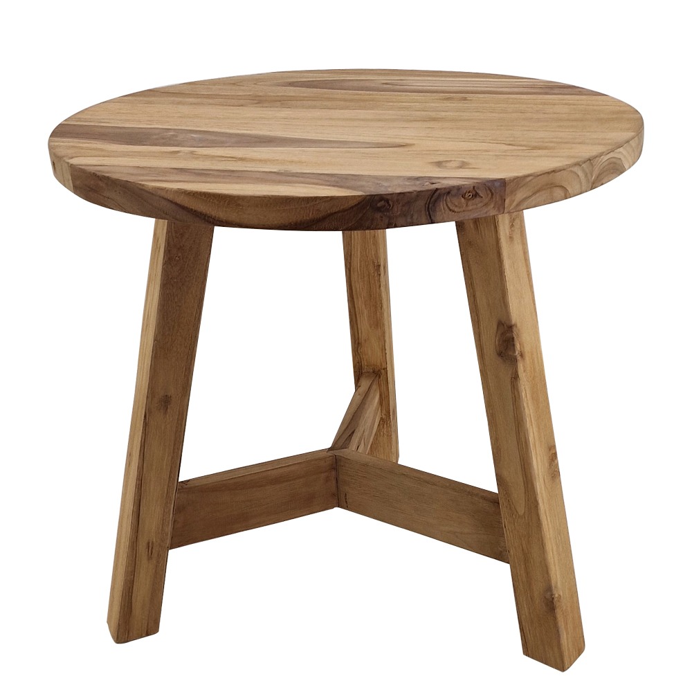 Artekko Munggur Ξύλινο Τραπέζι Σαλονιού σε Φυσική Απόχρωση (Φ60x55)cm Artekko 201-0459