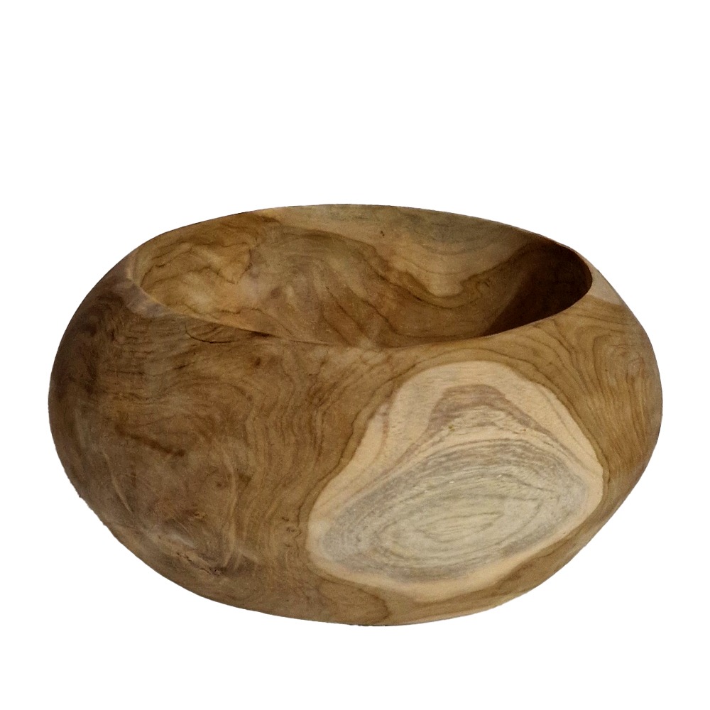 Artekko Woody Ξύλινο Διακοσμητικό Μπολ σε Φυσική Απόχρωση (30x30x13)cm Artekko 201-0485