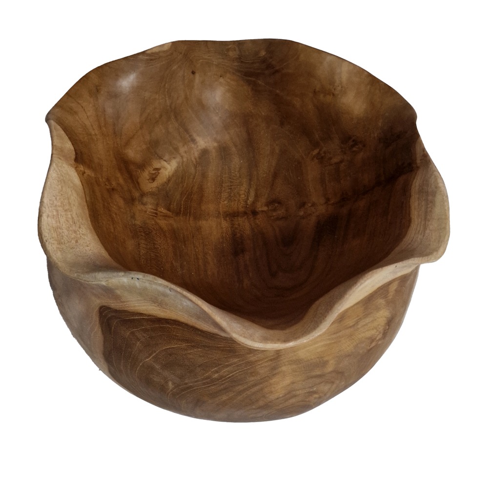 Artekko Woody Ξύλινο Διακοσμητικό Μπολ σε Φυσική Απόχρωση (30x30x15)cm Artekko 201-0486