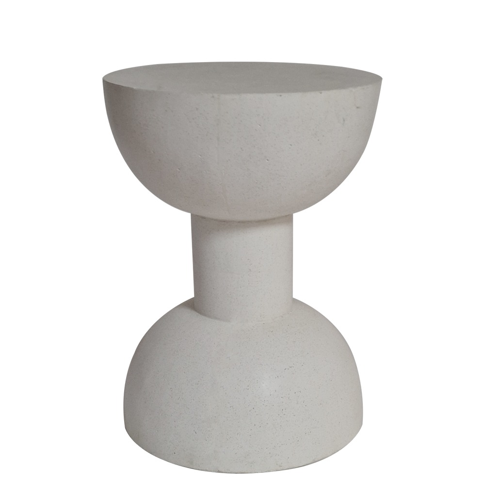 Artekko Solid Λευκό Βοηθητικό Τραπέζι από Terrazzo (51x51x70)cm Artekko 201-0492