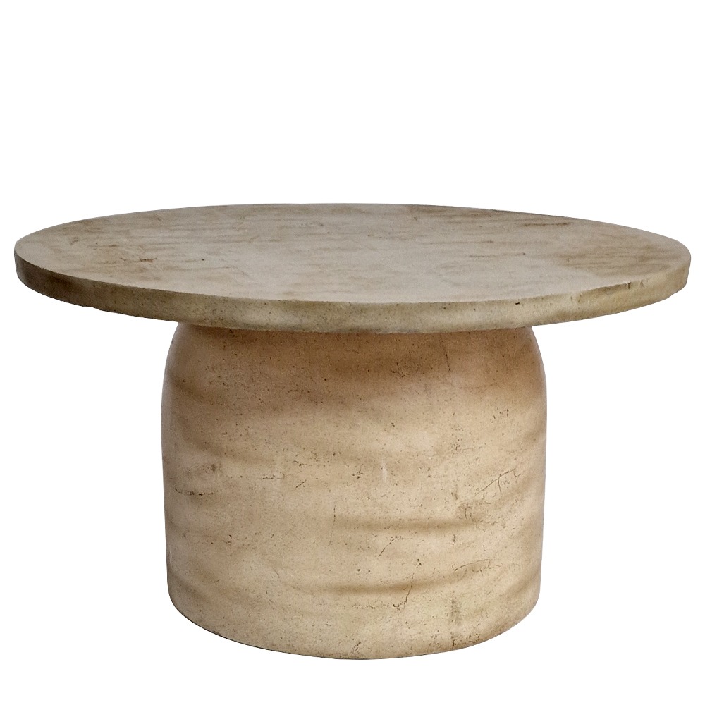 Artekko Solid Μπεζ Πέτρινο Τραπέζι Σαλονιού (100x100x54)cm Artekko 201-0495