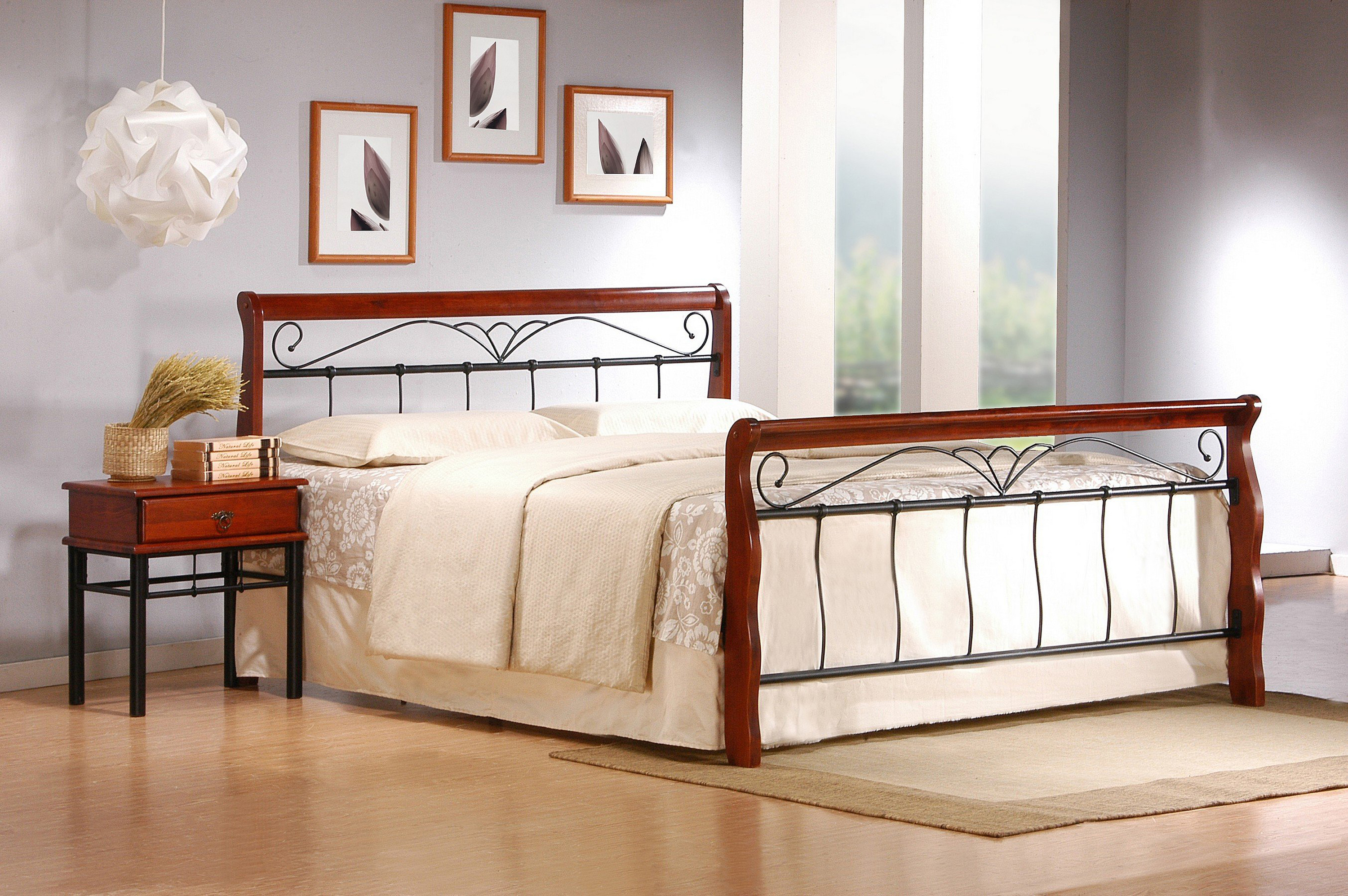 VERONICA bed 160 cm color: ant. cherry/black DIOMMI V-CH-VERONICA_160CM-LOZ DIOMMI-60-21947 VERONICA bed 160 cm color: ant. cherry/black DIOMMI V-CH-VERONICA_160CM-LOZ DIOMMI-60-21947