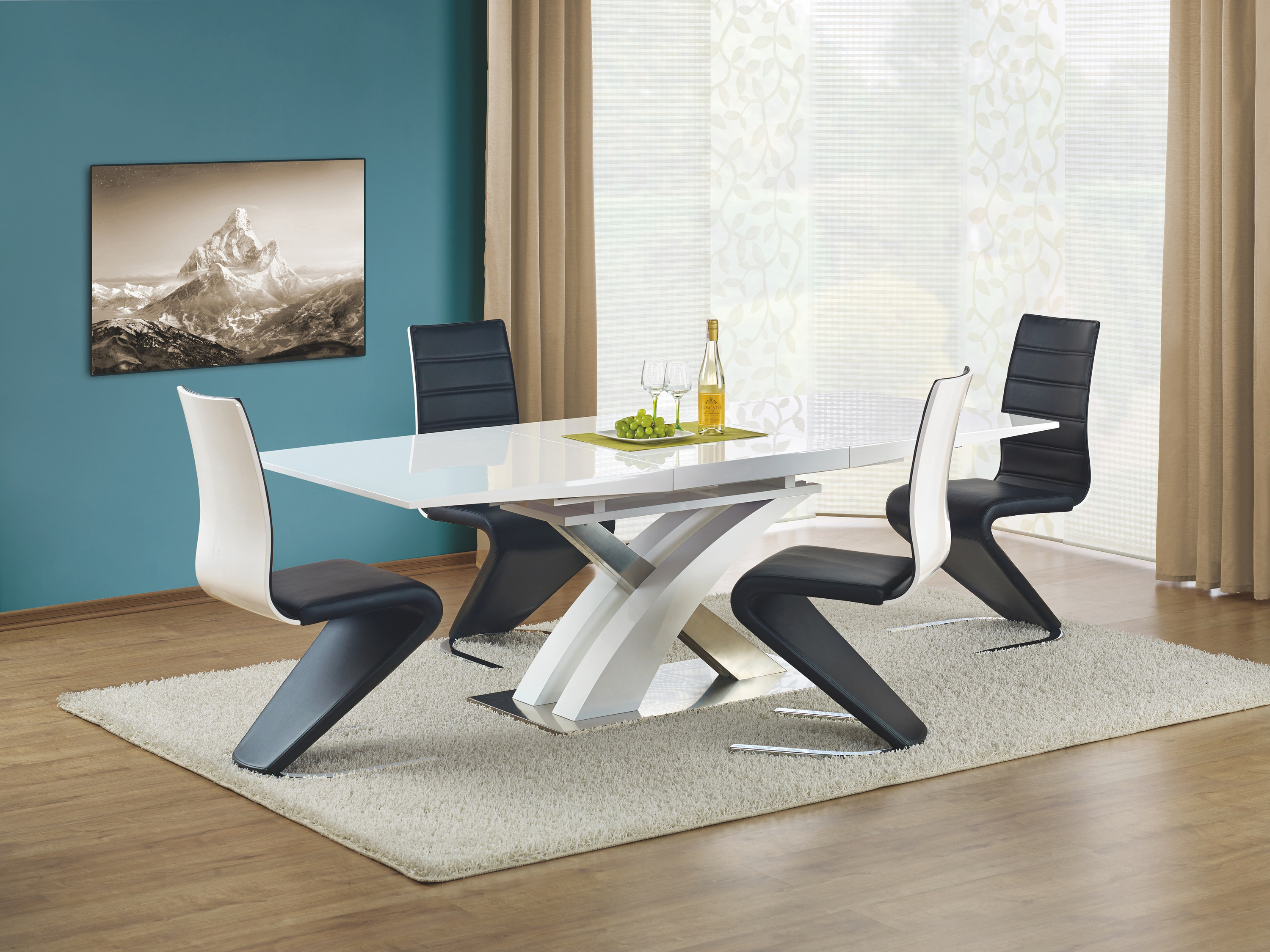 SANDOR extension table color: white DIOMMI V-CH-SANDOR-ST-LAK-BIAŁY DIOMMI-60-21782