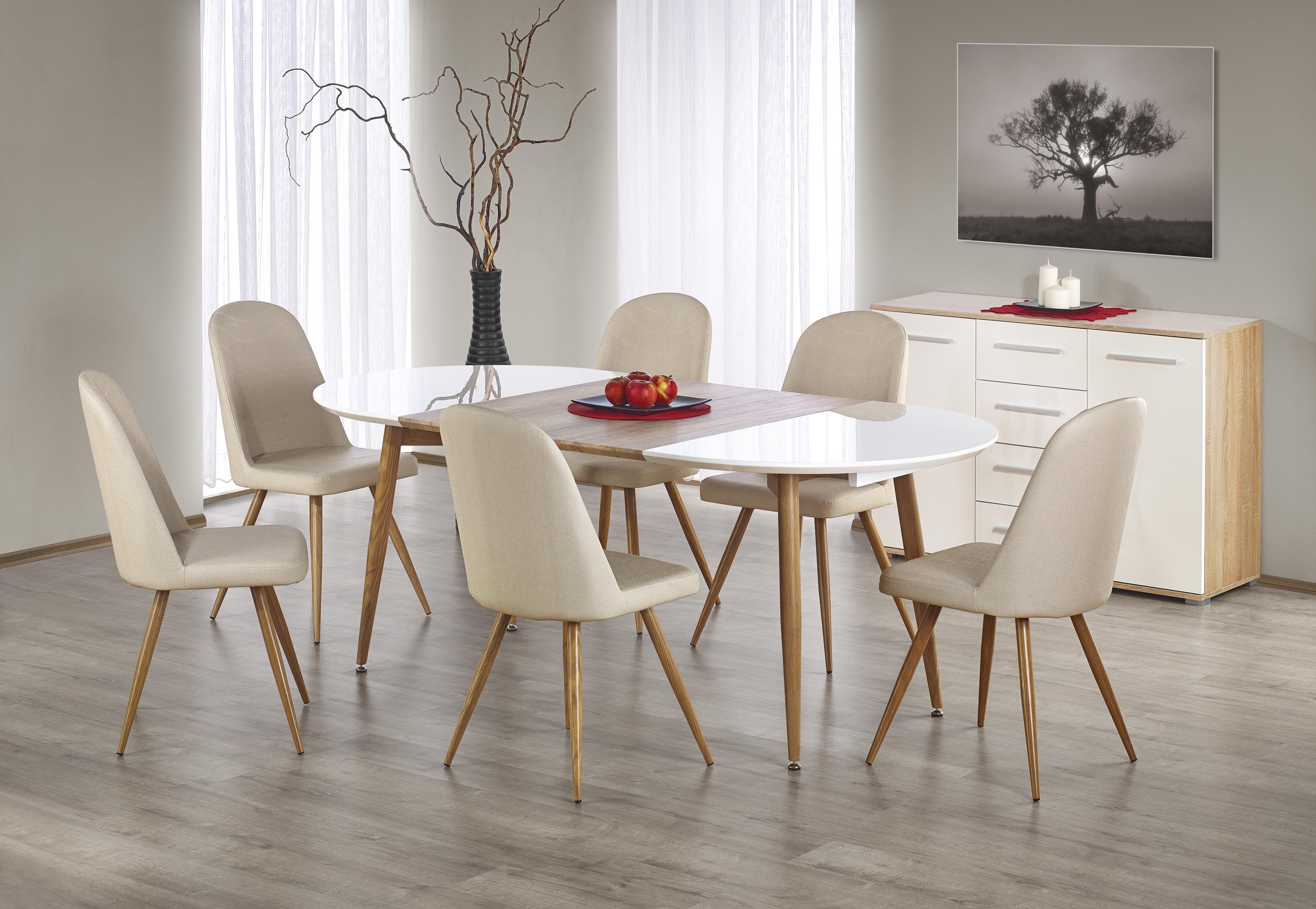 EDWARD extension table, color: honey oak, DIOMMI V-CH-EDWARD-ST-DĄB_MIODOWY DIOMMI-60-20620