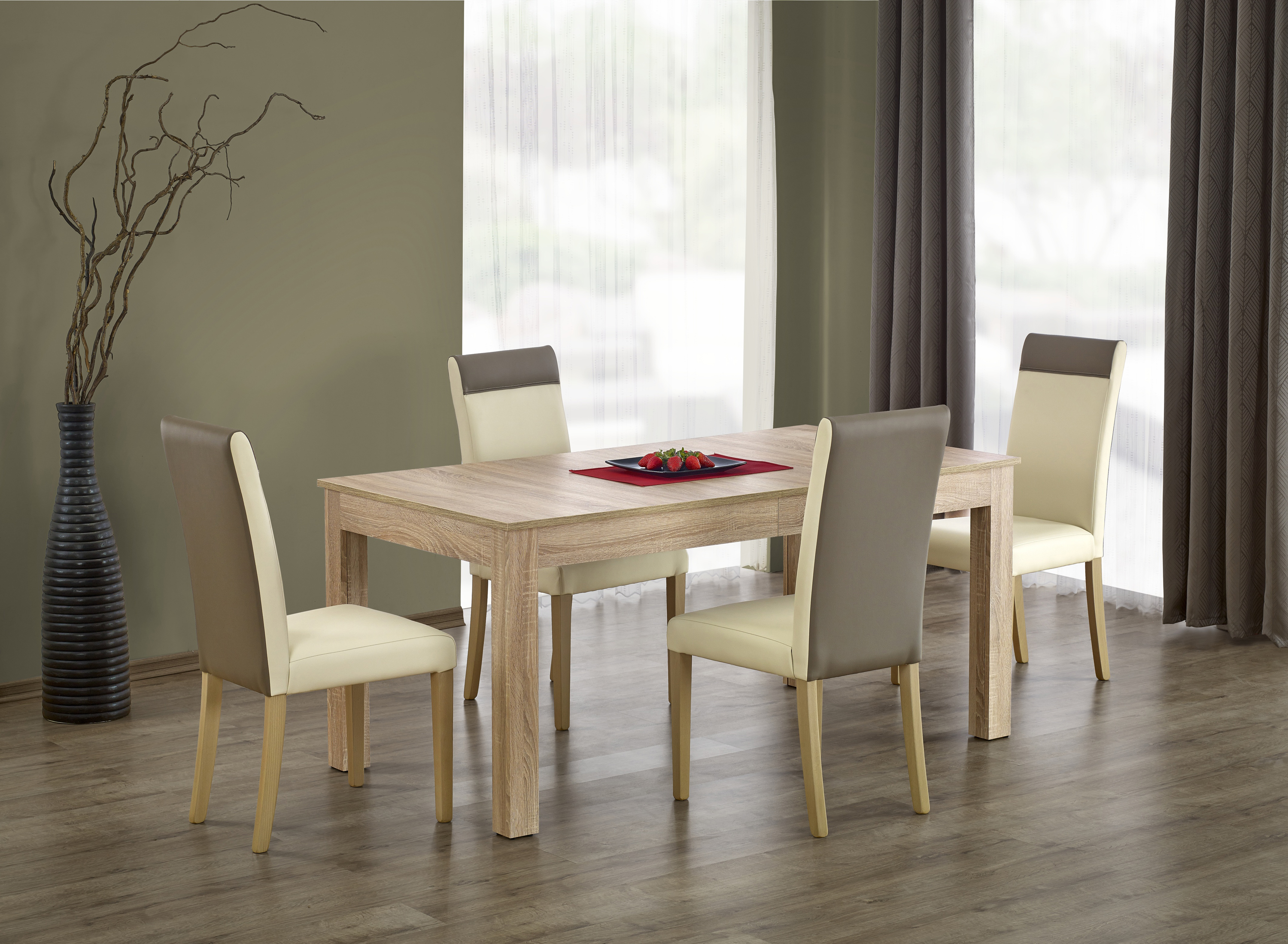SEWERYN 160/300 cm extension table color: sonoma oak DIOMMI V-PL-SEWERYN-ST-SONOMA DIOMMI-60-22694 SEWERYN 160/300 cm extension table color: sonoma oak DIOMMI V-PL-SEWERYN-ST-SONOMA DIOMMI-60-22694