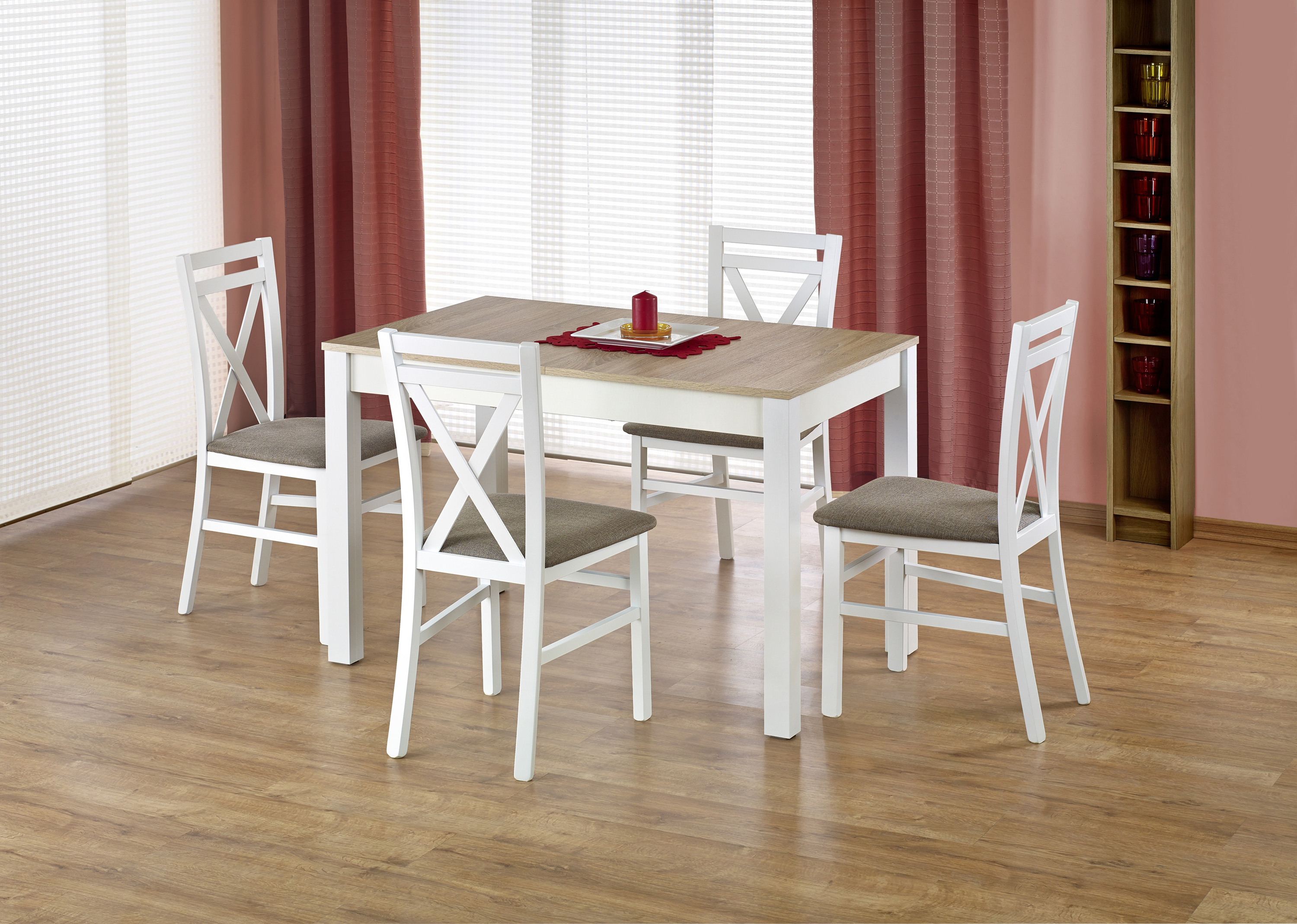 MAURYCY table color: sonoma oak / white DIOMMI V-PL-MAURYCY-ST-SONOMA/BIAŁY DIOMMI-60-22376