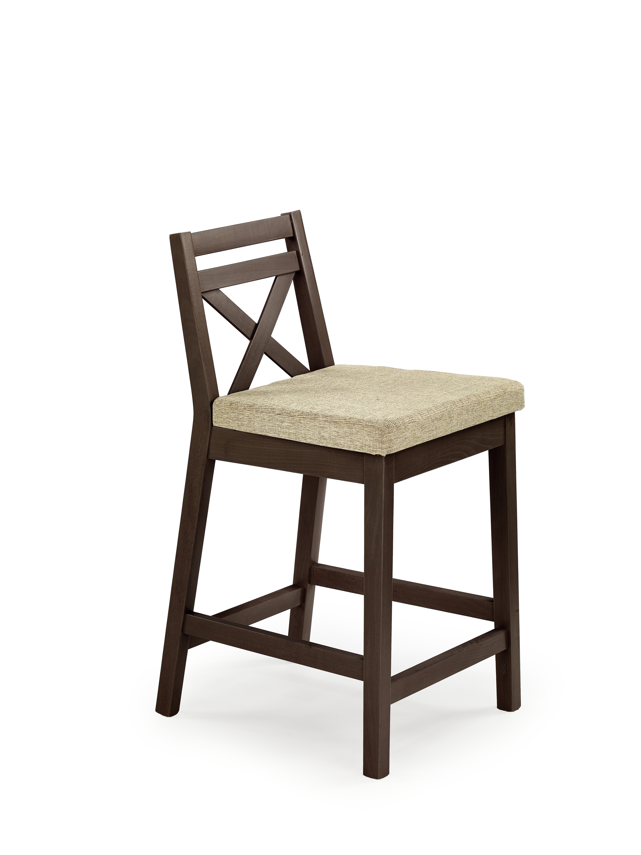 BORYS LOW bar stool, color: dark walnut / VILA 2 DIOMMI V-PL-N-BORYS_LOW-C.ORZECH-VILA2 DIOMMI-60-22497 BORYS LOW bar stool, color: dark walnut / VILA 2 DIOMMI V-PL-N-BORYS_LOW-C.ORZECH-VILA2 DIOMMI-60-22497