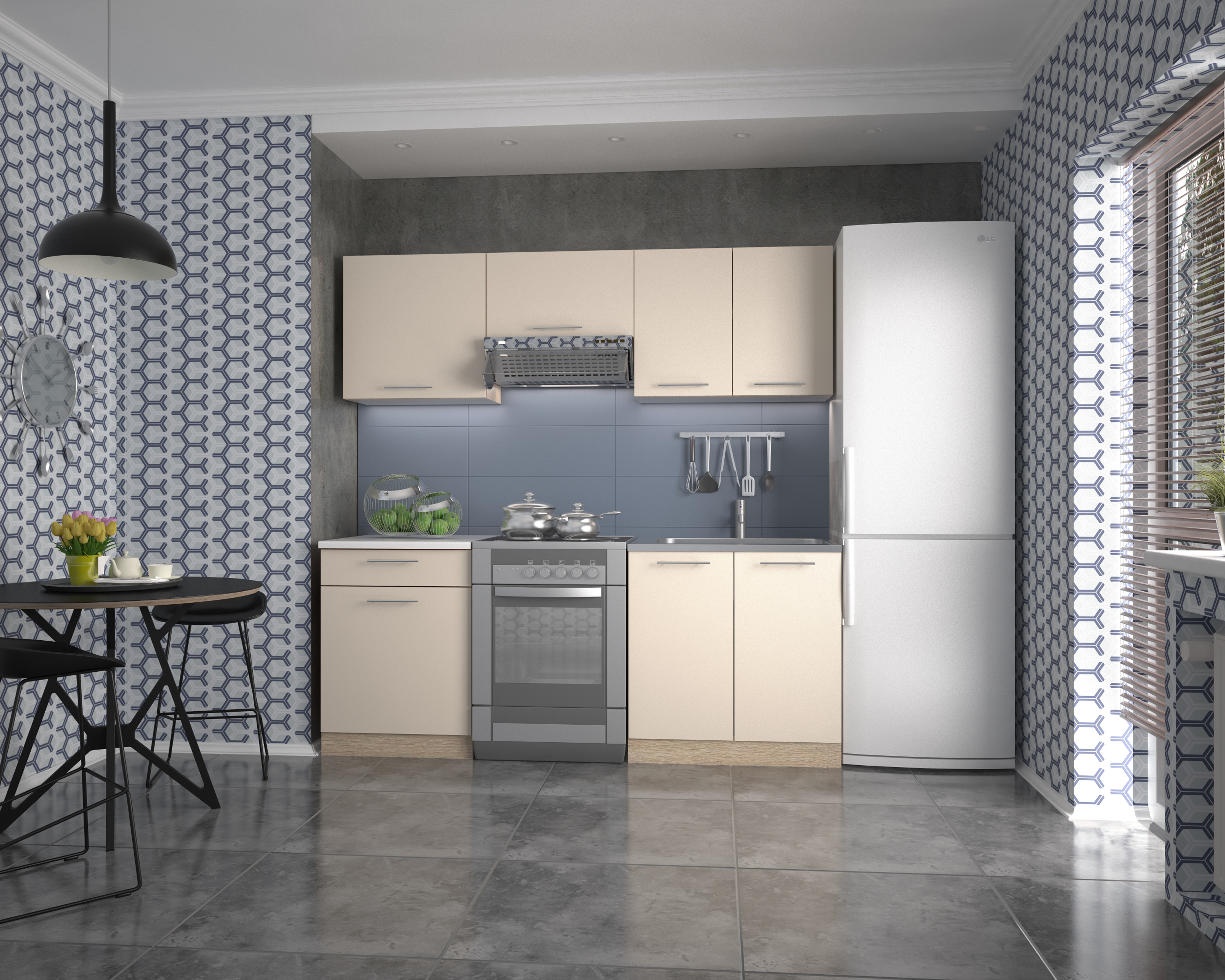 MARIJA 200 kitchen set DIOMMI V-UA-MARIJA_200-SONOMA/WANILIA DIOMMI-60-22769 MARIJA 200 kitchen set DIOMMI V-UA-MARIJA_200-SONOMA/WANILIA DIOMMI-60-22769