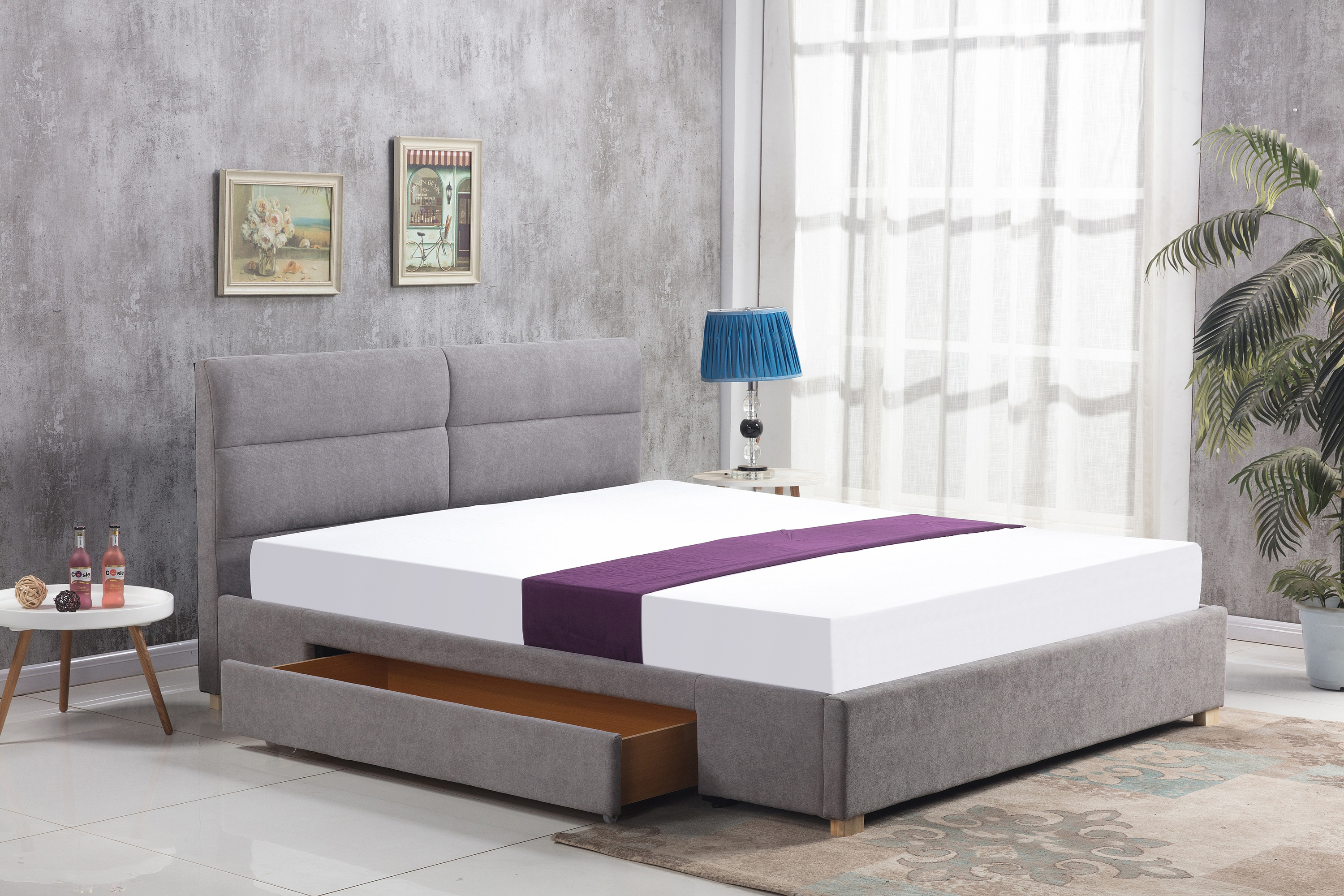 MERIDA bed, color: light grey DIOMMI V-CH-MERIDA-LOZ-J.POPIEL DIOMMI-60-21520