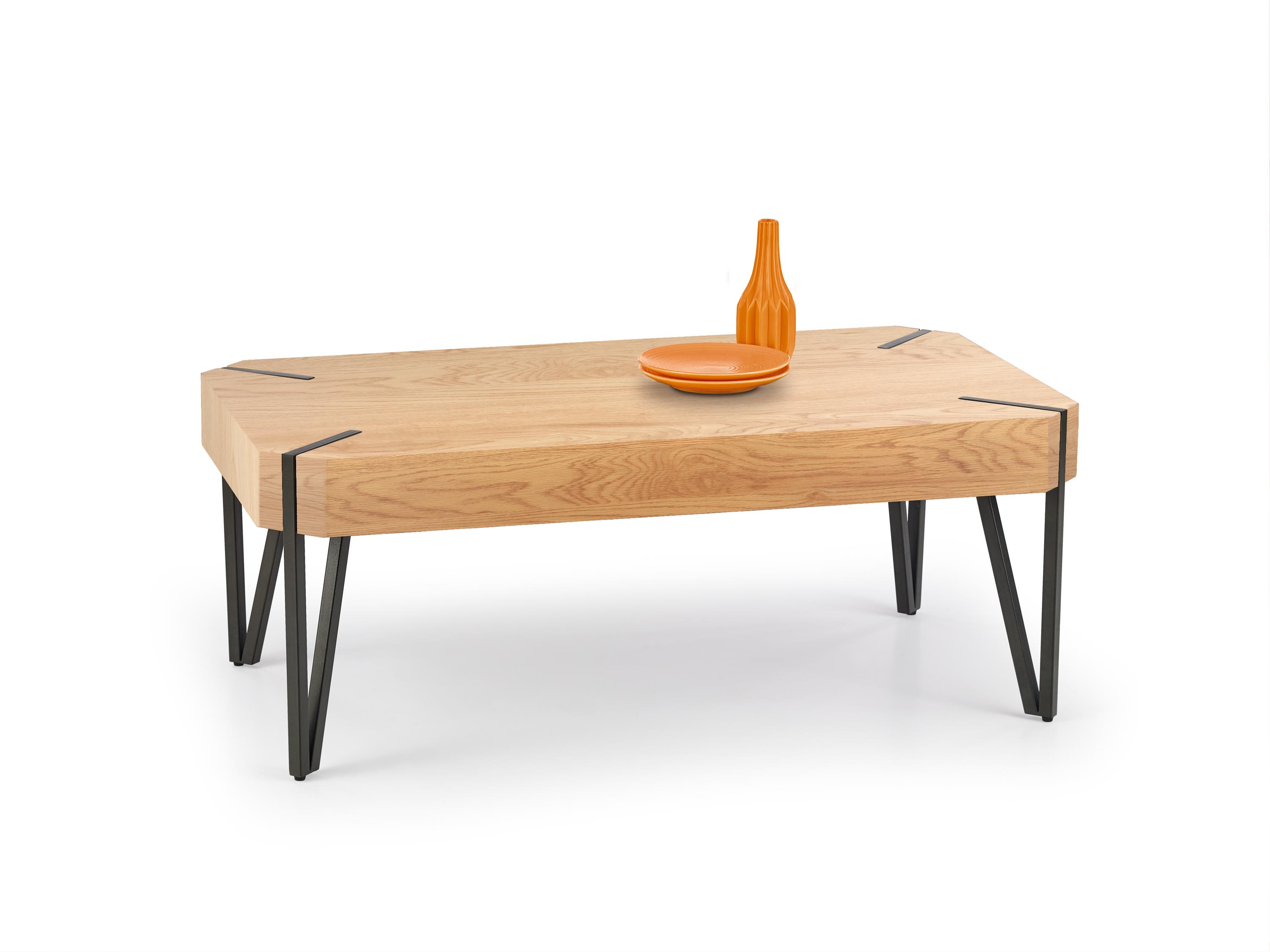 EMILY c.table, color: golden oak / black DIOMMI V-CH-EMILY-LAW-DĄB_ZŁOTY DIOMMI-60-20635