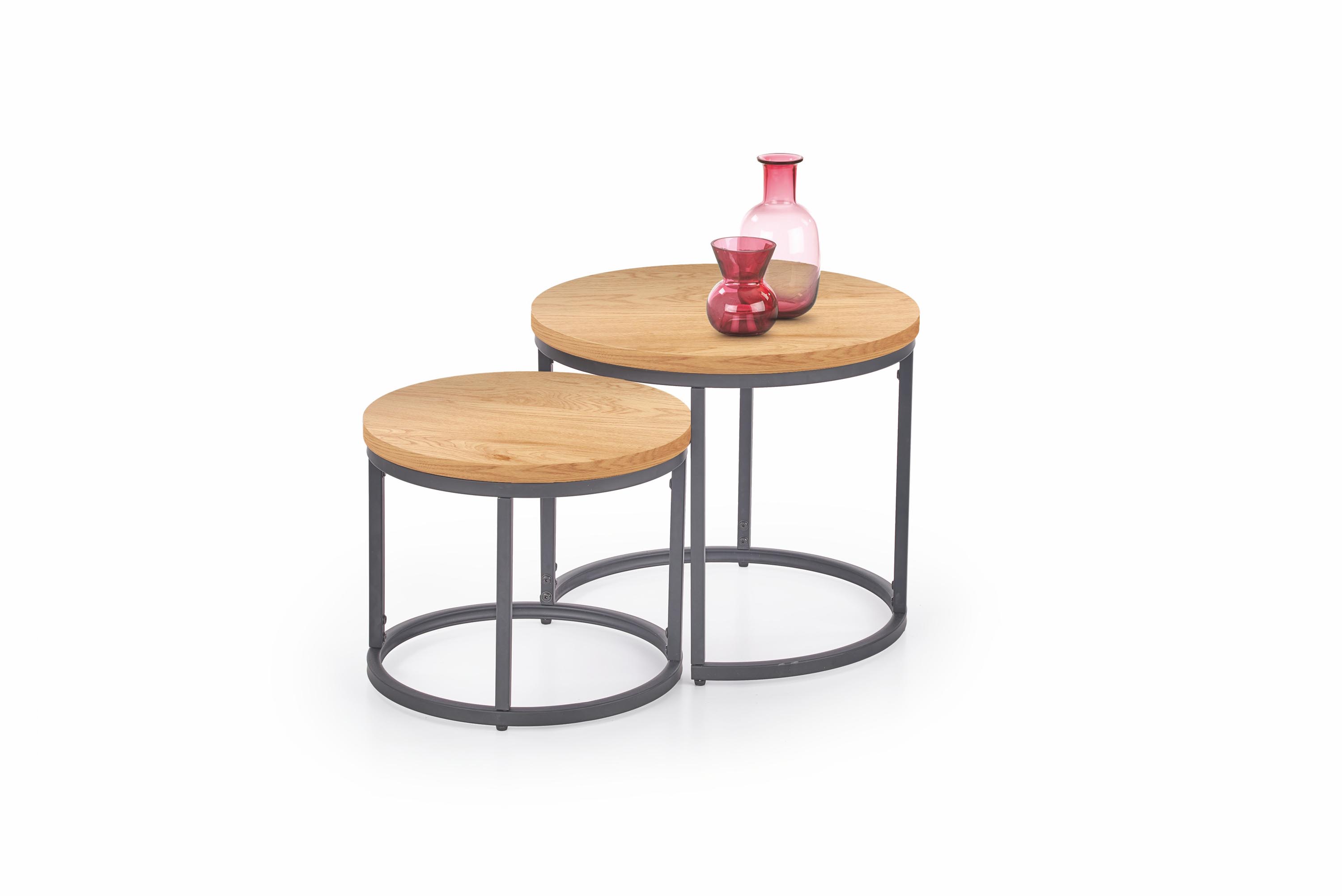OREO set of two c. tables – golden oak / black DIOMMI V-CH-OREO-LAW-DĄB_ZŁOTY DIOMMI-60-21636 OREO set of two c. tables – golden oak / black DIOMMI V-CH-OREO-LAW-DĄB_ZŁOTY DIOMMI-60-21636