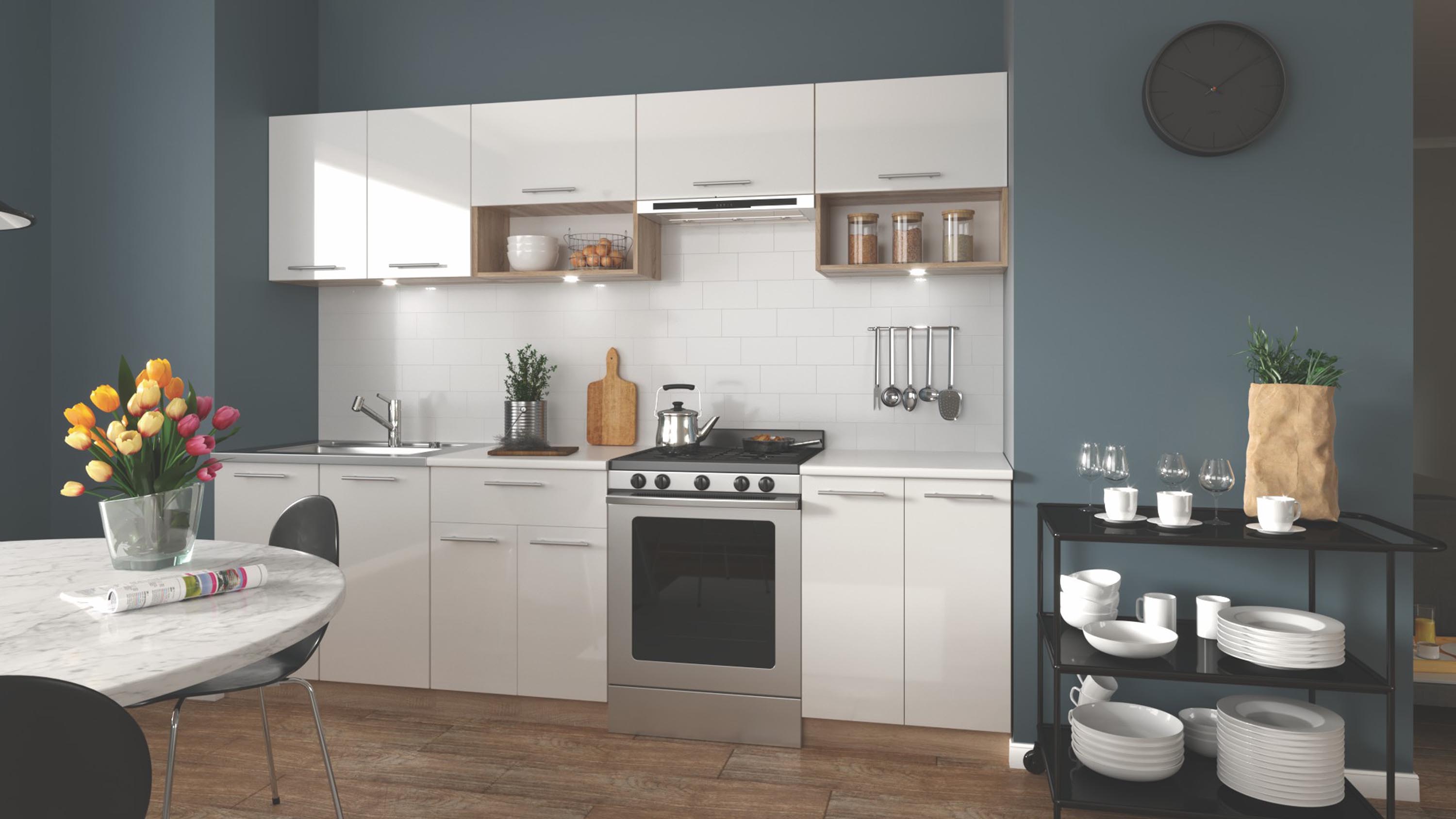 VIOLA 260 kitchen set DIOMMI V-UA-VIOLA_260-SONOMA/BIAŁY POŁYSK DIOMMI-60-22956 VIOLA 260 kitchen set DIOMMI V-UA-VIOLA_260-SONOMA/BIAŁY POŁYSK DIOMMI-60-22956