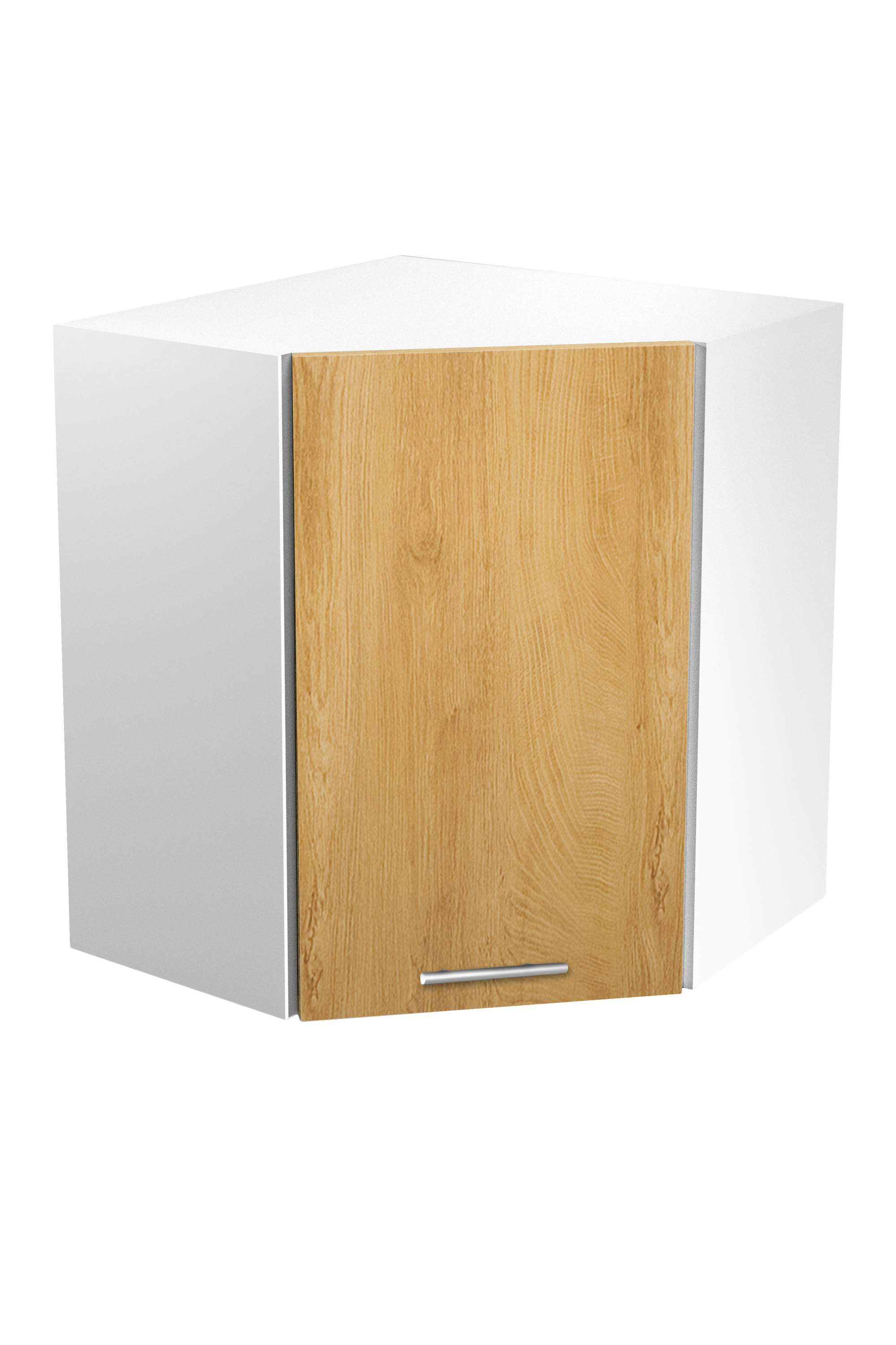 VENTO GN-60/72 corner top cabinet, color: white / honey oak DIOMMI V-UA-VENTO-GN-60/72-D.MIODOWY DIOMMI-60-22929 VENTO GN-60/72 corner top cabinet, color: white / honey oak DIOMMI V-UA-VENTO-GN-60/72-D.MIODOWY DIOMMI-60-22929