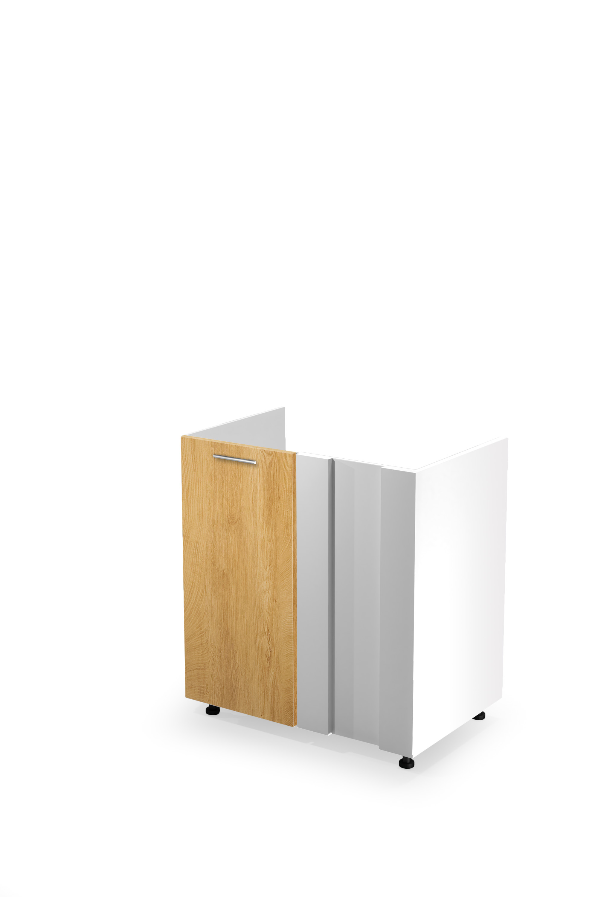VENTO DK-80/82 corner sink cabinet, color: white / honey oak DIOMMI V-UA-VENTO-DKN-100/82-D.MIODOWY DIOMMI-60-22838