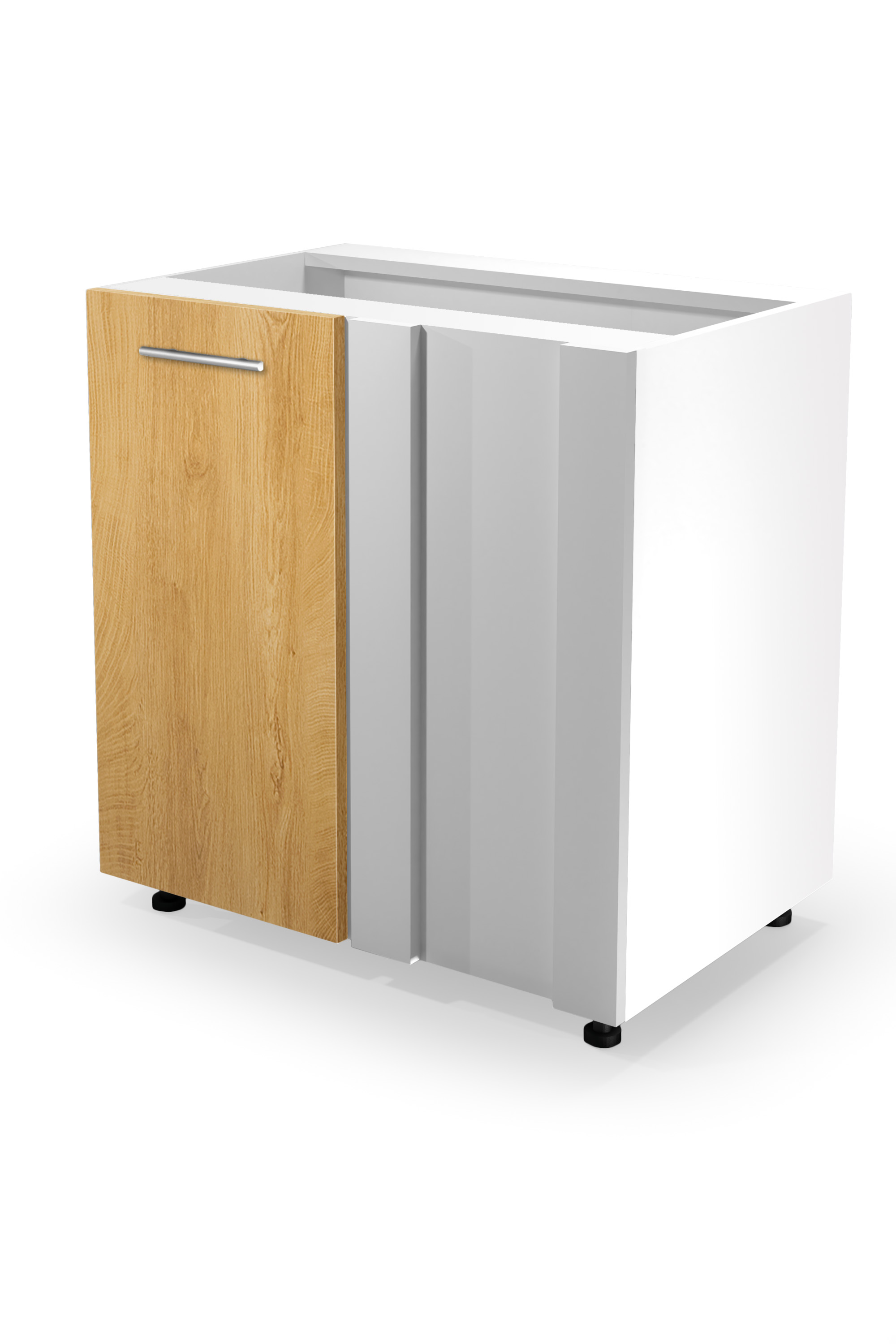 VENTO DN-100/82 corner lower cabinet, color: white / honey oak DIOMMI V-UA-VENTO-DN-100/82-D.MIODOWY DIOMMI-60-22858