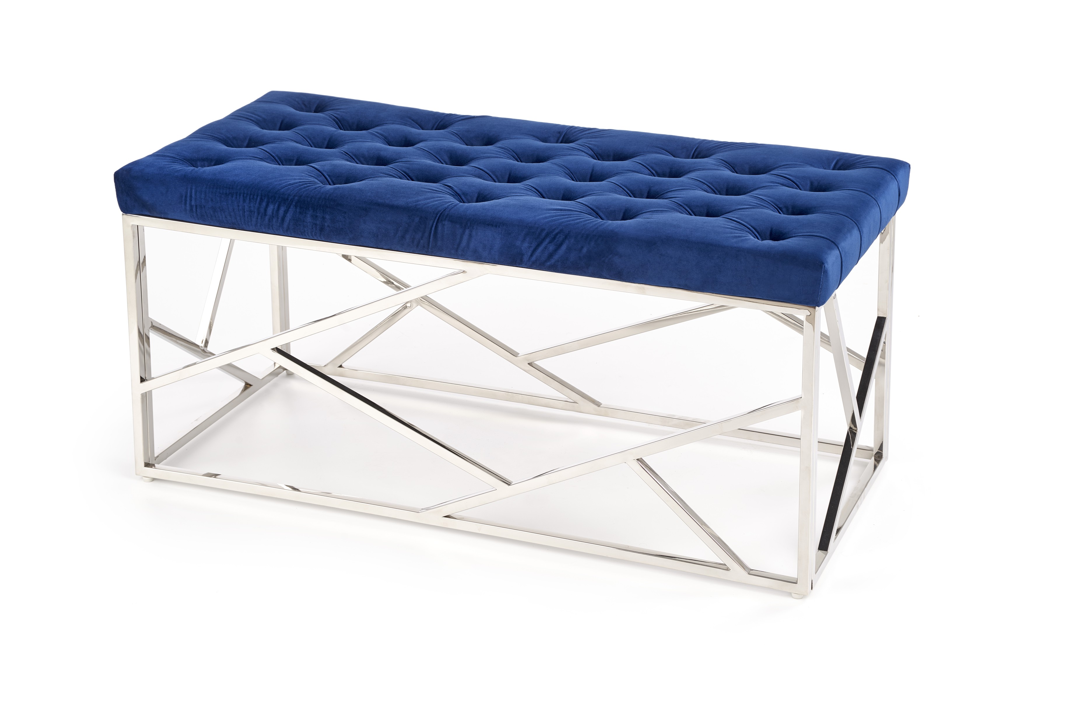MILAGRO bench, color: dark blue DIOMMI V-CH-MILAGRO-ŁAWKA-SREBRNY/GRANATOWY DIOMMI-60-21536