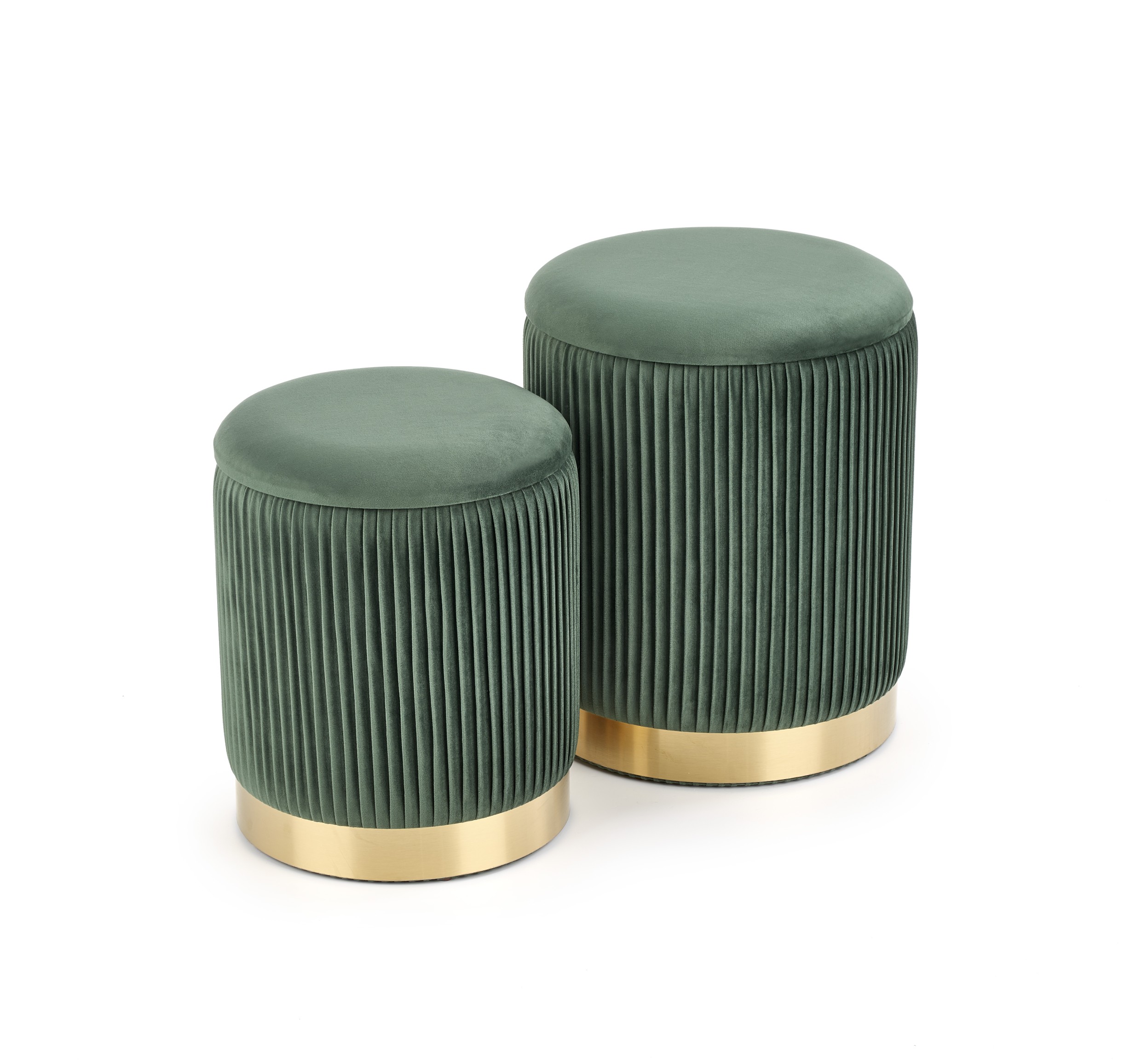 MONTY set of two stools: color: dark green DIOMMI V-CH-MONTY-PUFA-C.ZIELONY DIOMMI-60-21560 MONTY set of two stools: color: dark green DIOMMI V-CH-MONTY-PUFA-C.ZIELONY DIOMMI-60-21560