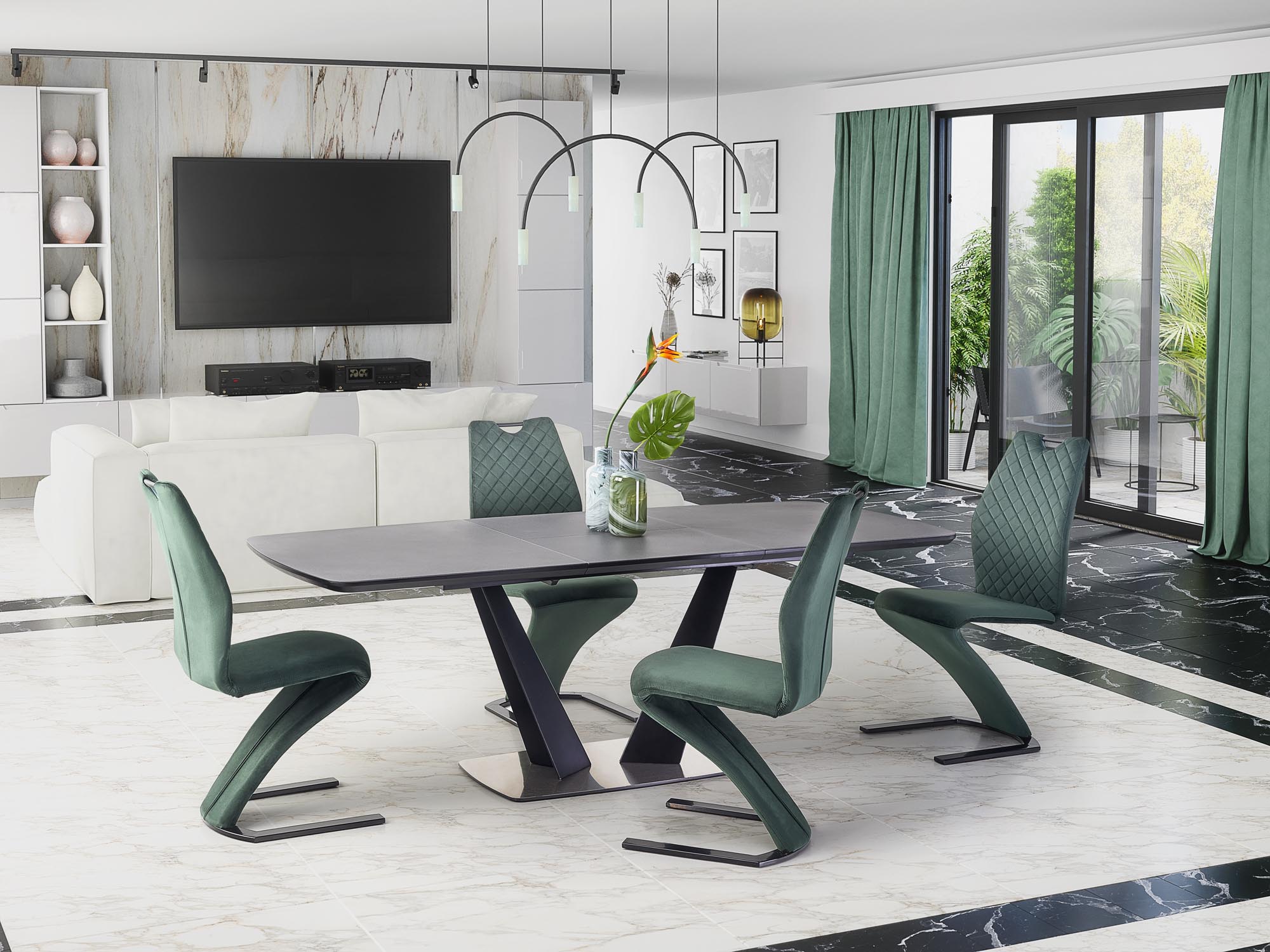 FANGOR extension table, color: top – dark grey, legs – black DIOMMI V-CH-FANGOR-ST DIOMMI-60-20659 FANGOR extension table, color: top – dark grey, legs – black DIOMMI V-CH-FANGOR-ST DIOMMI-60-20659