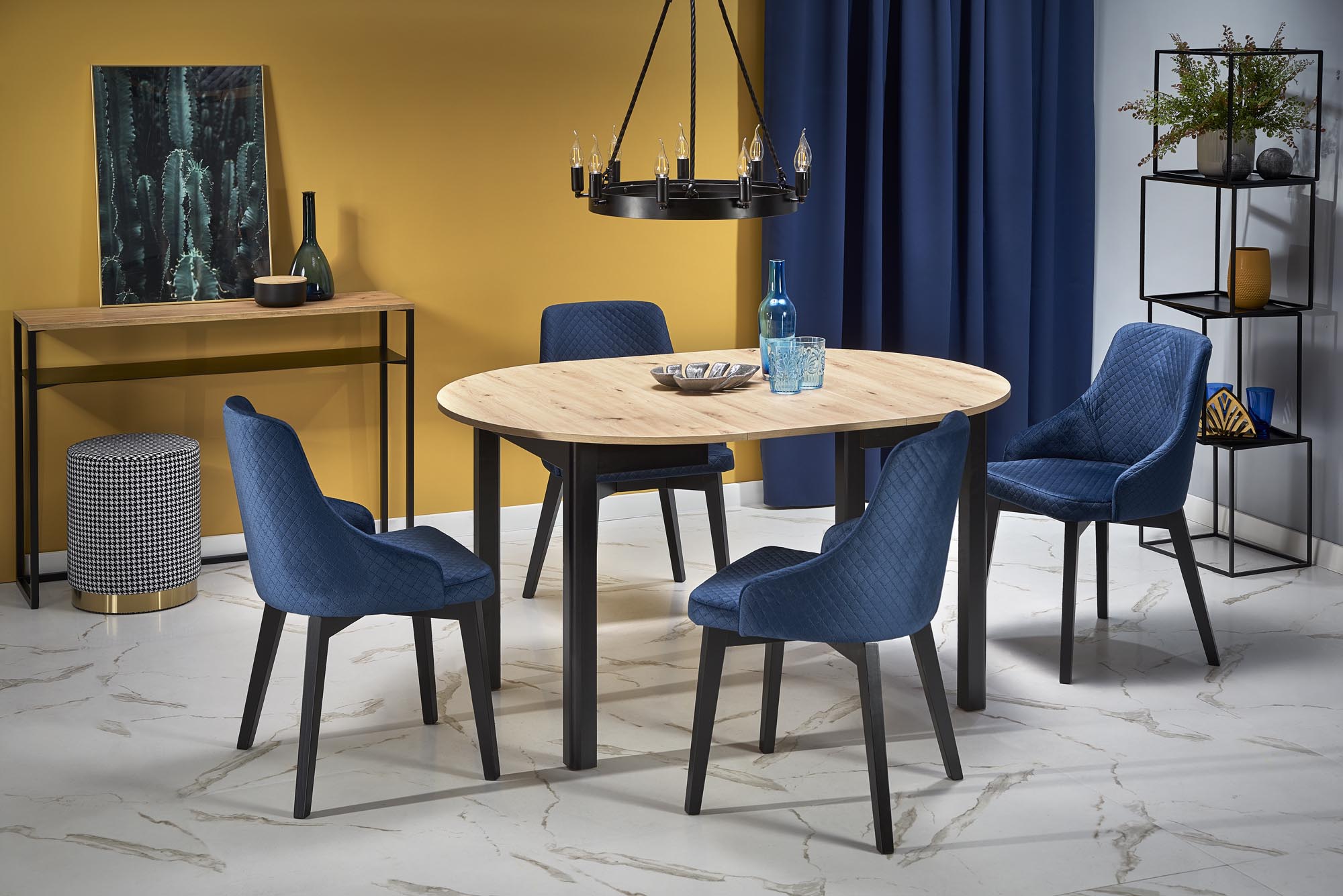 RINGO ext. table artisan oak / black DIOMMI V-PL-RINGO-ST-ARTISAN/CZARNY DIOMMI-60-22672 RINGO ext. table artisan oak / black DIOMMI V-PL-RINGO-ST-ARTISAN/CZARNY DIOMMI-60-22672