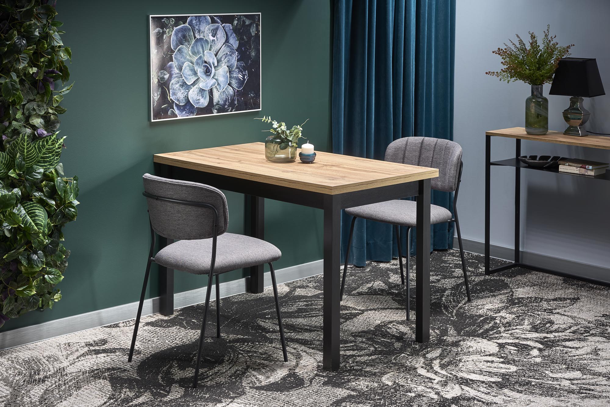 COBALT table, color: wotan oak/black DIOMMI V-PL-COBALT-ST DIOMMI-60-22167 COBALT table, color: wotan oak/black DIOMMI V-PL-COBALT-ST DIOMMI-60-22167