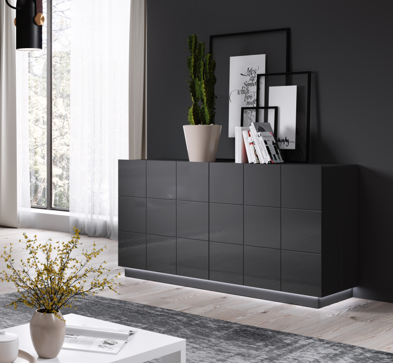 chest of drwewr KOM2D REJA graphite gloss/graphite gloss DIOMMI CAMA-REJA-KOM2D-GRA/GRA DIOMMI-60-19888 chest of drwewr KOM2D REJA graphite gloss/graphite gloss DIOMMI CAMA-REJA-KOM2D-GRA/GRA DIOMMI-60-19888