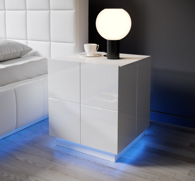 bedside cabinet REJA (set of 2) white gloss/white gloss DIOMMI CAMA-REJA-SZAFKA-NOCNA-BI/BI DIOMMI-60-19901 bedside cabinet REJA (set of 2) white gloss/white gloss DIOMMI CAMA-REJA-SZAFKA-NOCNA-BI/BI DIOMMI-60-19901