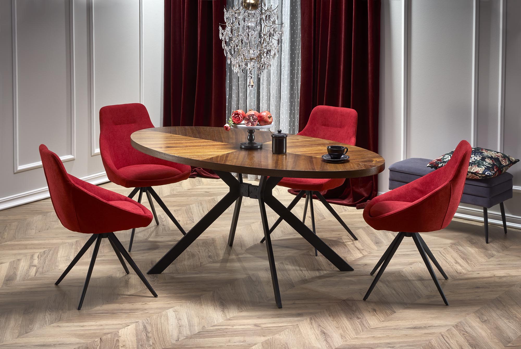 LOCARNO table, color: walnut / black DIOMMI V-CH-LOCARNO-ST DIOMMI-60-21436 LOCARNO table, color: walnut / black DIOMMI V-CH-LOCARNO-ST DIOMMI-60-21436