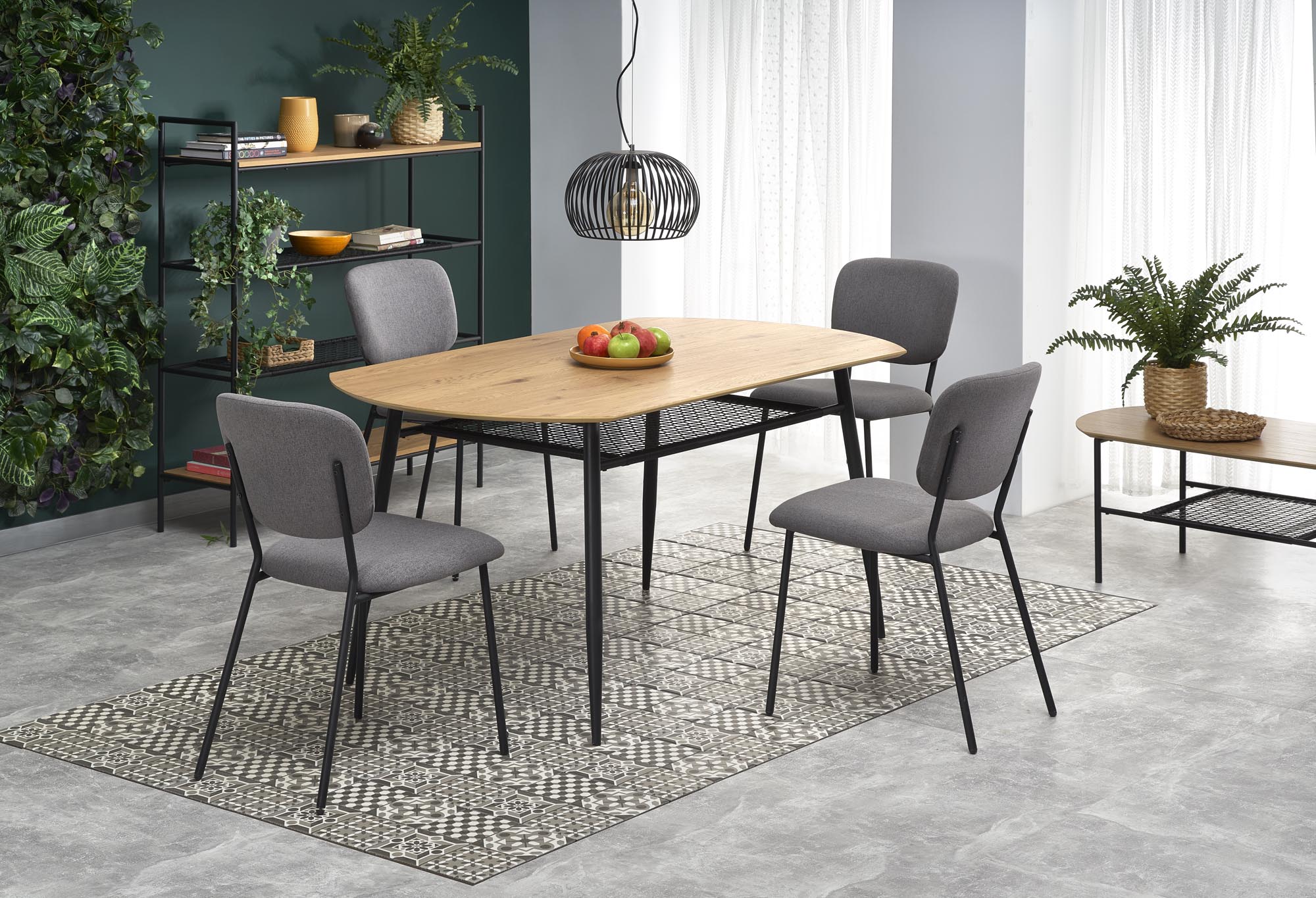 JACKSON table, color: top – golden oak, legs – black DIOMMI V-CH-JACKSON-ST DIOMMI-60-20889 JACKSON table, color: top – golden oak, legs – black DIOMMI V-CH-JACKSON-ST DIOMMI-60-20889