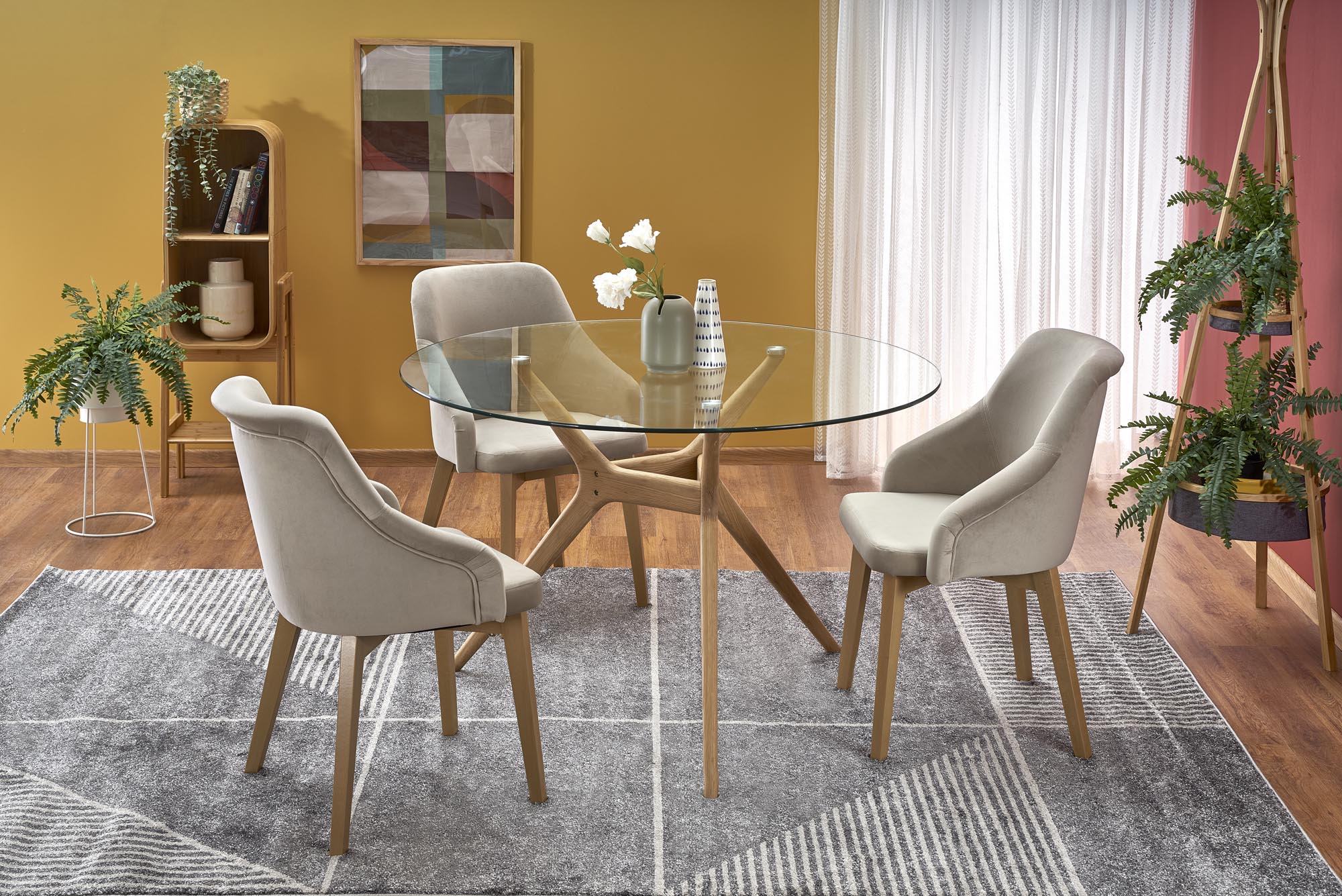 ASHMORE table, color: top – transparent, legs – natural DIOMMI V-CH-ASHMORE-ST DIOMMI-60-20358 ASHMORE table, color: top – transparent, legs – natural DIOMMI V-CH-ASHMORE-ST DIOMMI-60-20358