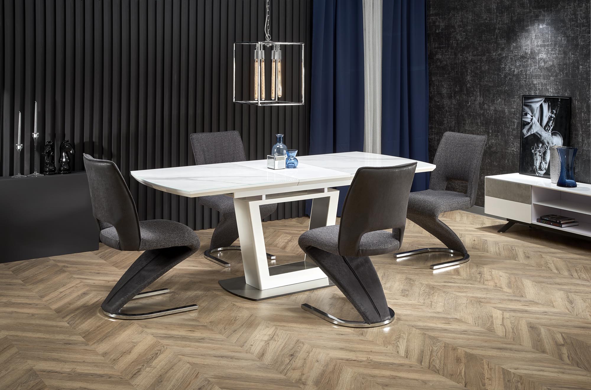 BLANCO extension table, color: white marble – white DIOMMI V-CH-BLANCO-ST DIOMMI-60-20439