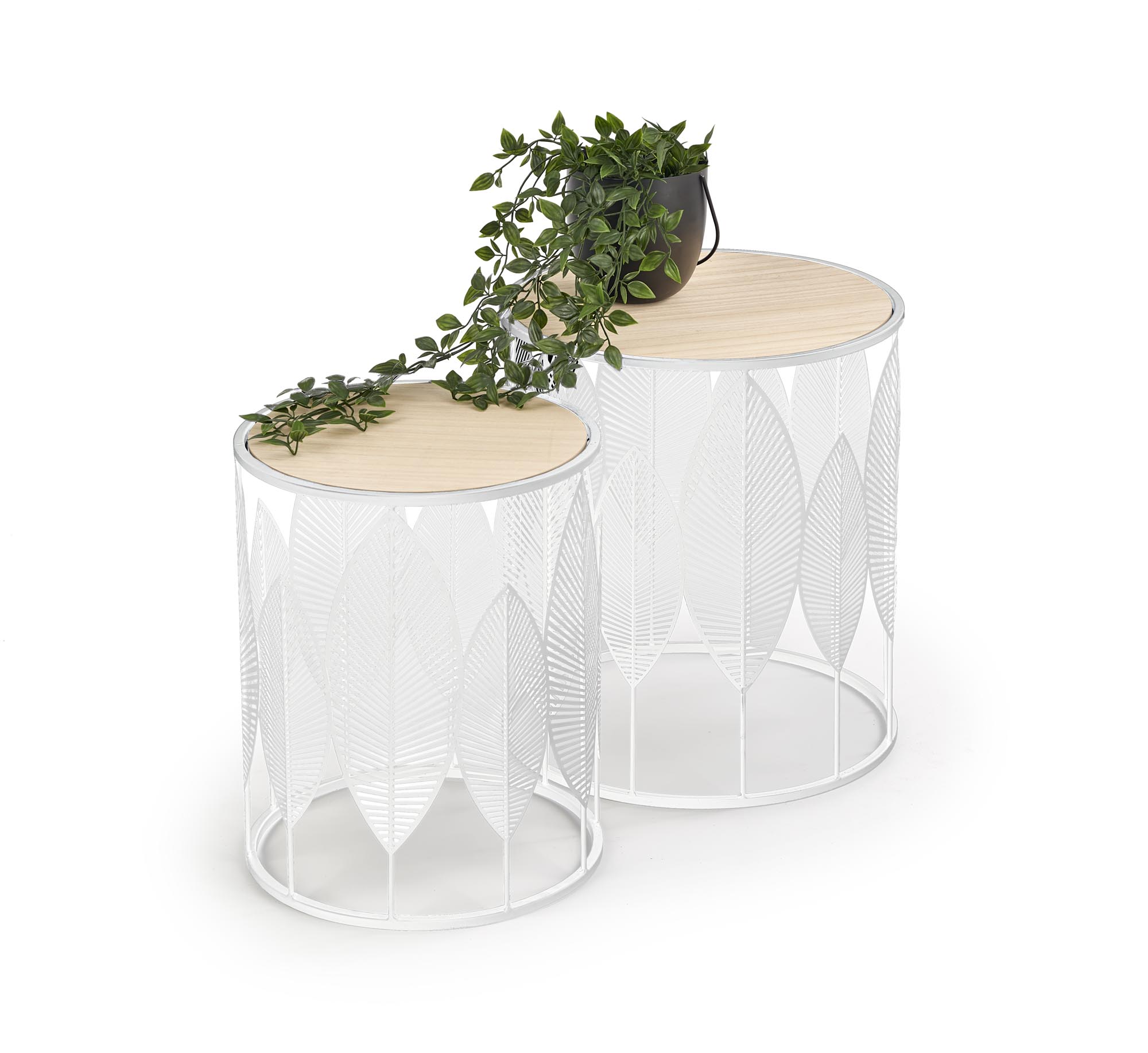 FOLLA set of 2 c. tables natural / white DIOMMI V-CH-FOLLA-LAW-BIAŁY DIOMMI-60-20693 FOLLA set of 2 c. tables natural / white DIOMMI V-CH-FOLLA-LAW-BIAŁY DIOMMI-60-20693
