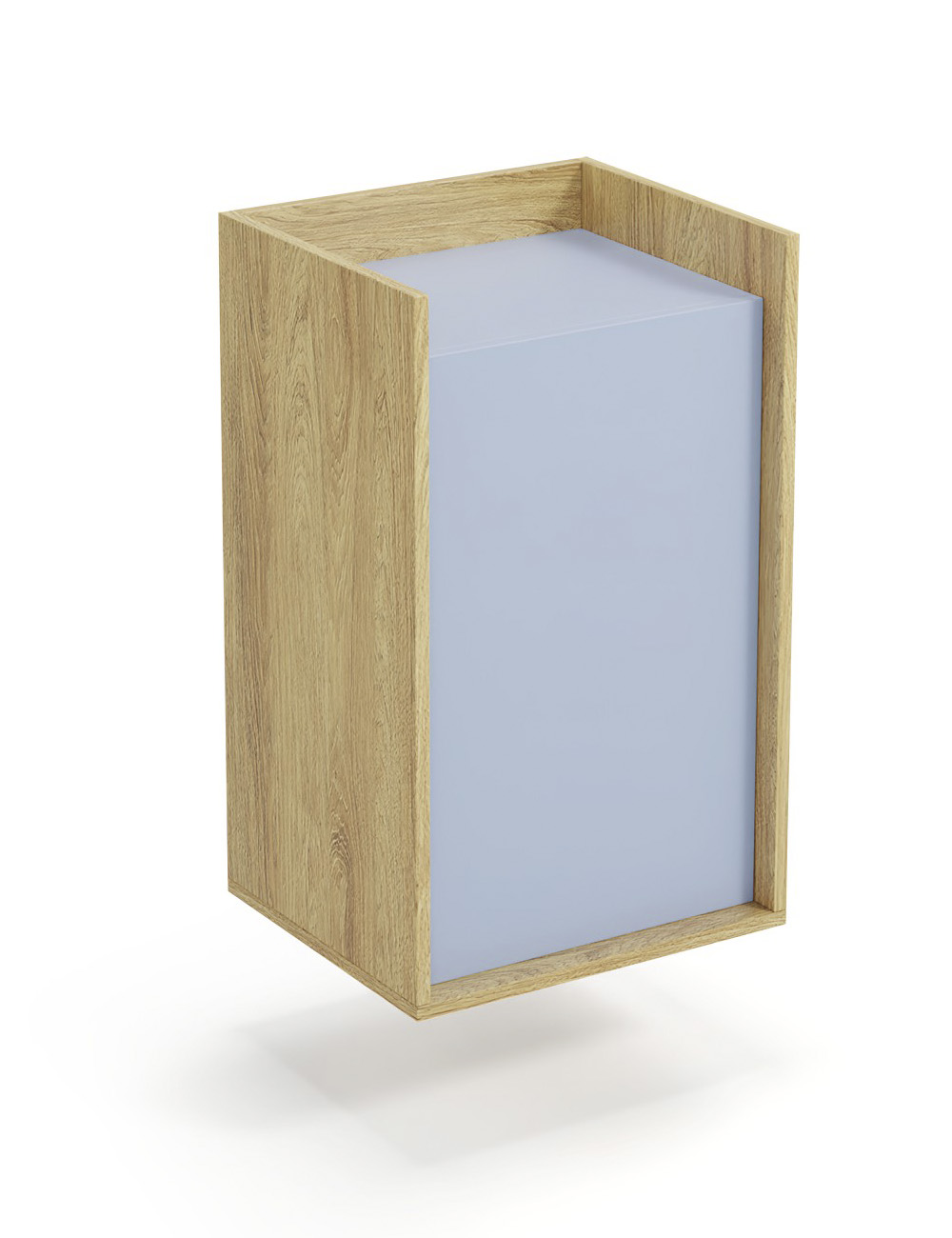 MOBIUS cabinet 1D color: hikora oak/light blue DIOMMI V-PL-MOBIUS-SZAFKA_1D-NIEBIESKI DIOMMI-60-22425