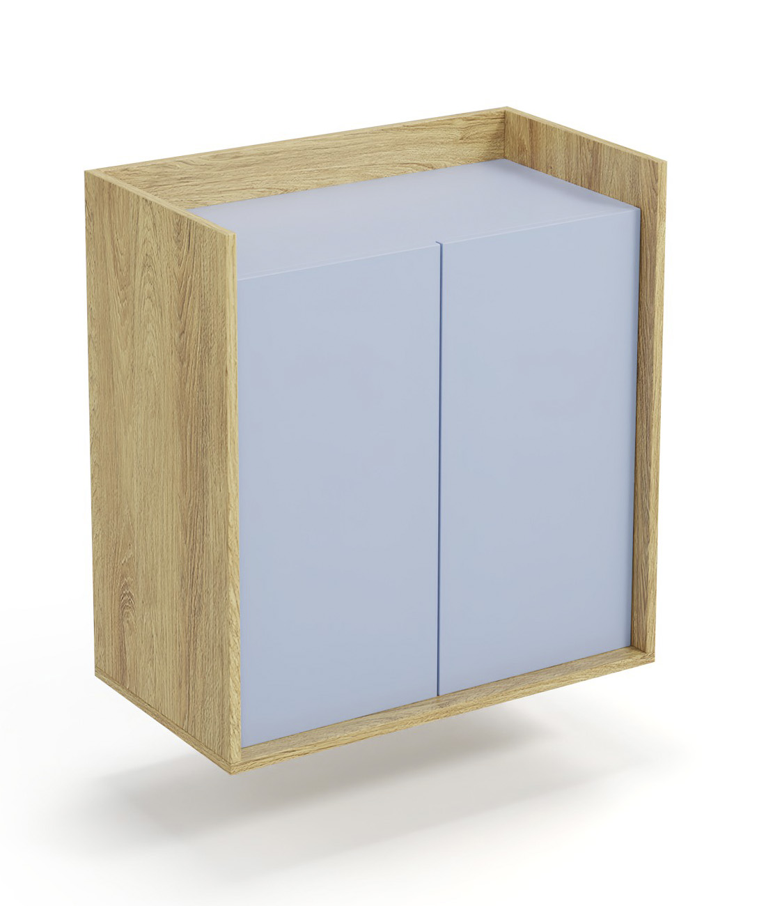 MOBIUS cabinet 2D color: hikora oak/light blue DIOMMI V-PL-MOBIUS-SZAFKA_2D-NIEBIESKI DIOMMI-60-22430