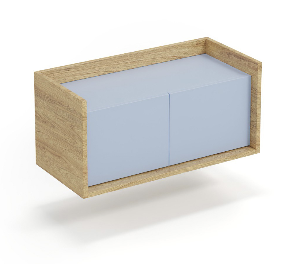 MOBIUS low cabinet 2D color: hikora oak/light blue DIOMMI V-PL-MOBIUS-SZAFKA NISKA_2D-NIEBIESKI DIOMMI-60-22420 MOBIUS low cabinet 2D color: hikora oak/light blue DIOMMI V-PL-MOBIUS-SZAFKA NISKA_2D-NIEBIESKI DIOMMI-60-22420