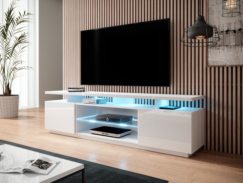 RTV stand EVA white gloss/ white gloss DIOMMI CAMA-EVA-RTV-BIP/BIP DIOMMI-60-19660 RTV stand EVA white gloss/ white gloss DIOMMI CAMA-EVA-RTV-BIP/BIP DIOMMI-60-19660