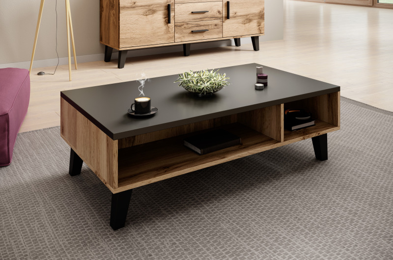 coffee table 60 LOTTA wotan oak/ black DIOMMI CAMA-LOTTA-ŁAWA-110-DWO/CZ DIOMMI-60-19742 coffee table 60 LOTTA wotan oak/ black DIOMMI CAMA-LOTTA-ŁAWA-110-DWO/CZ DIOMMI-60-19742