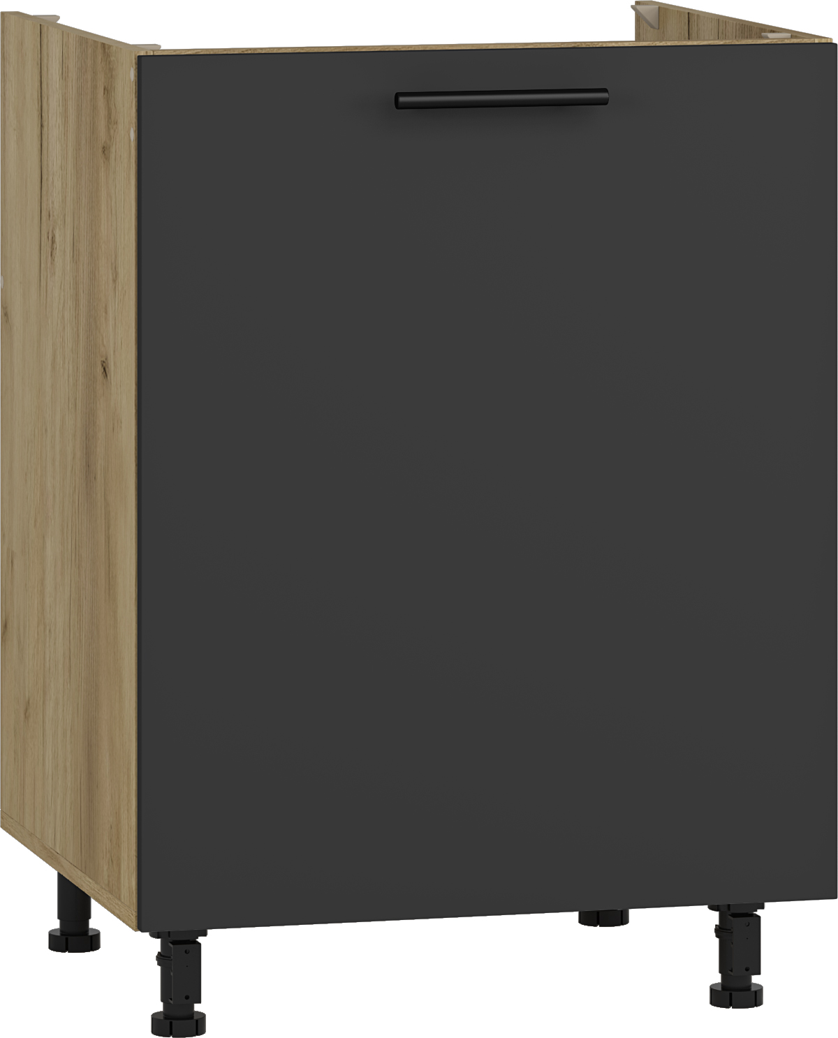 VENTO DK-60/82 sink cabinet, color: craft oak/antracite DIOMMI V-UA-VENTO-DK-60/82-ANTRACYT DIOMMI-60-22825