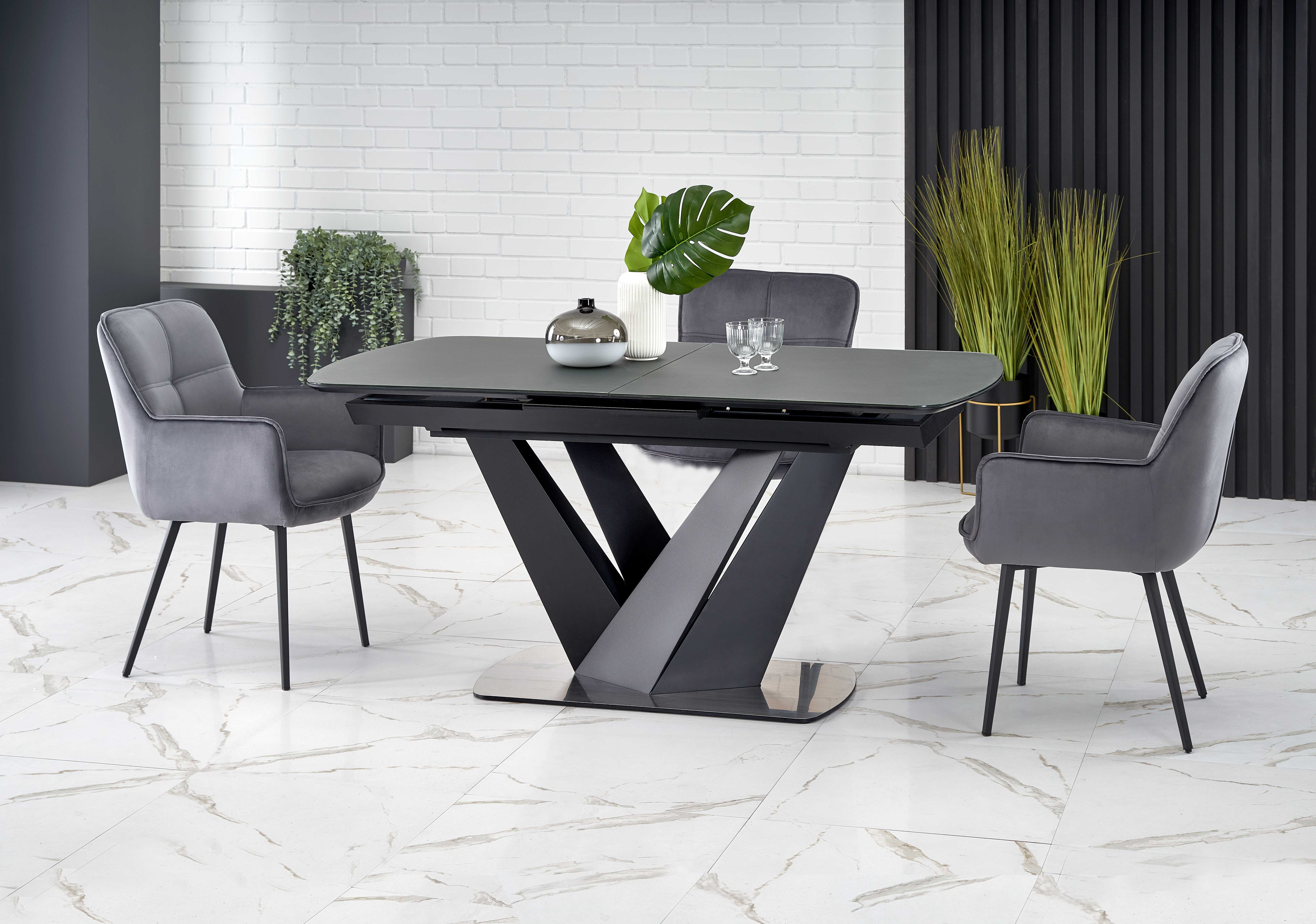 PATRIZIO table dark grey, leg black DIOMMI V-CH-PATRIZIO-ST DIOMMI-60-21668 PATRIZIO table dark grey, leg black DIOMMI V-CH-PATRIZIO-ST DIOMMI-60-21668