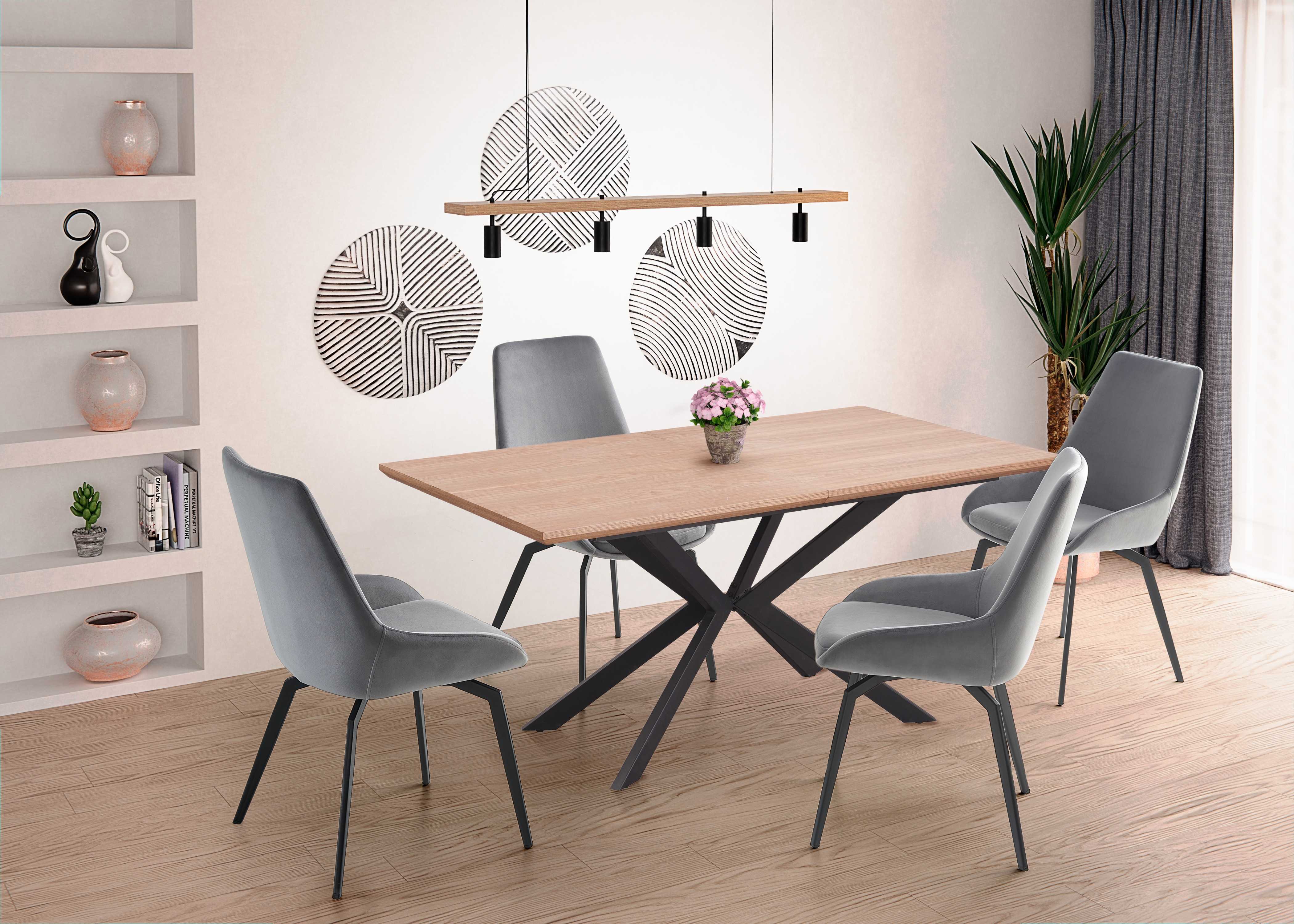 LEGARTO table natural oak/black DIOMMI V-CH-LEGARTO-ST DIOMMI-60-21423