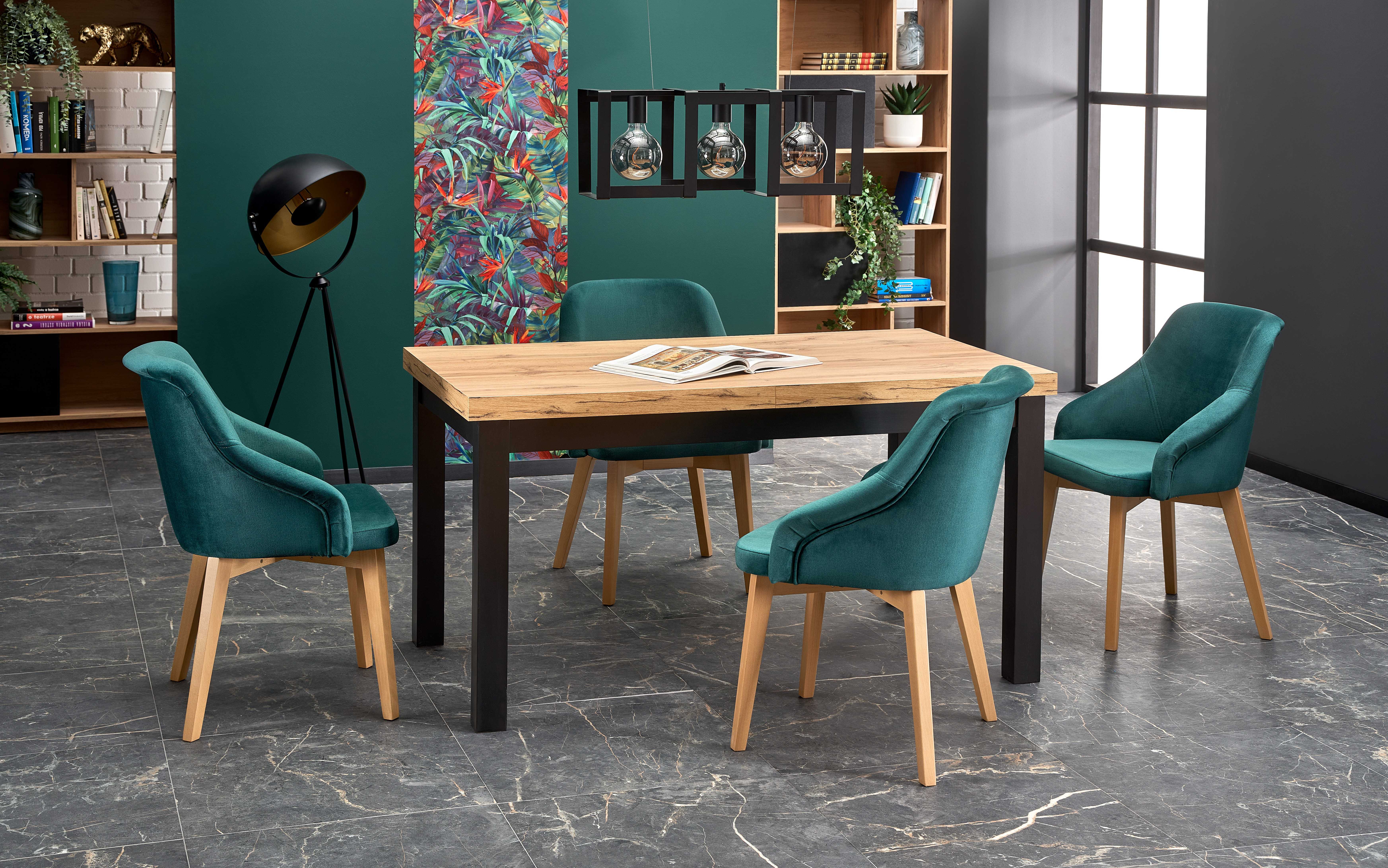 TIAGO extension table craft oak DIOMMI V-PL-TIAGO-ST-CRAFT/CZARNY DIOMMI-60-22728 TIAGO extension table craft oak DIOMMI V-PL-TIAGO-ST-CRAFT/CZARNY DIOMMI-60-22728