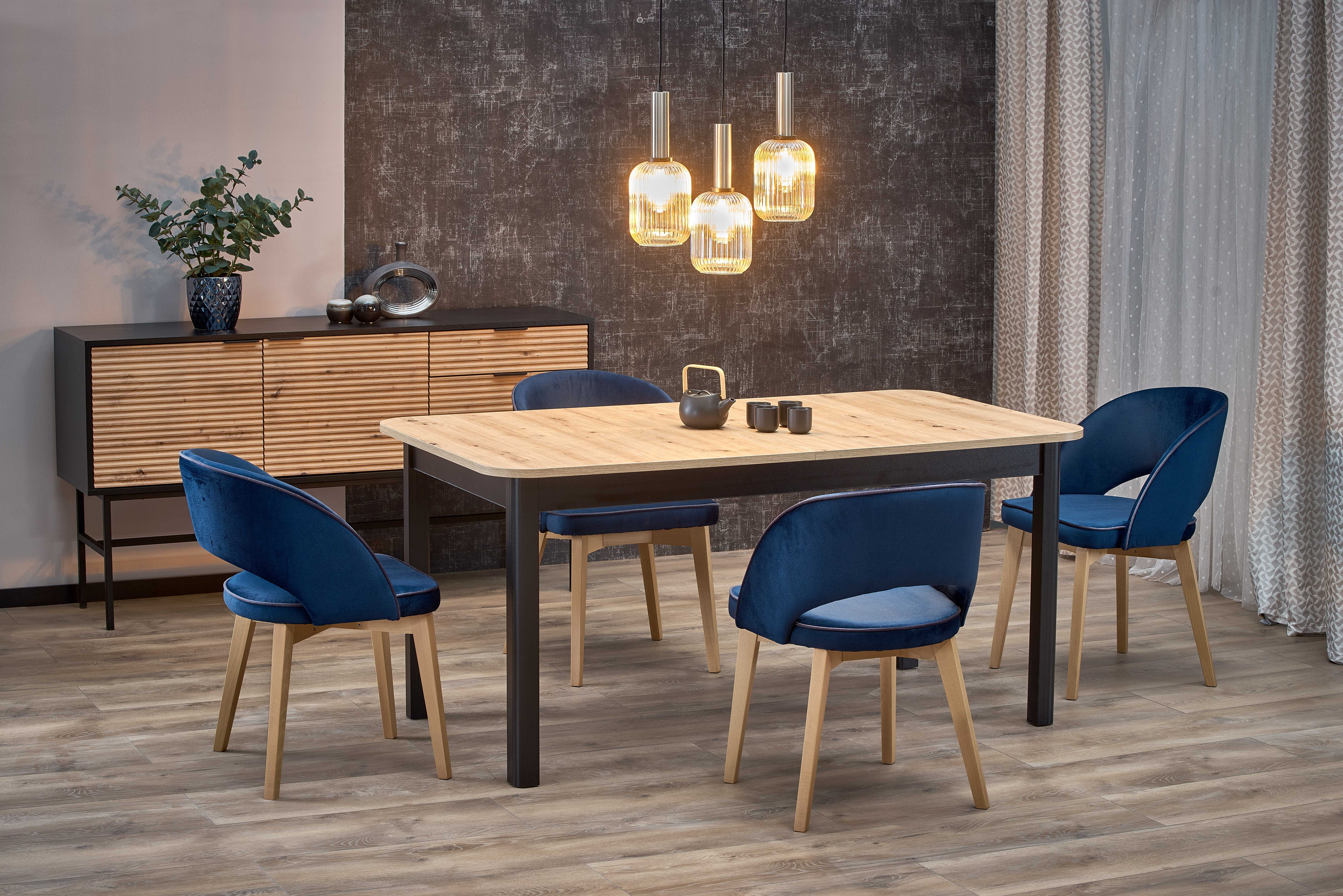 FLORIAN table artisan oak/black DIOMMI V-PL-FLORIAN-ST-ARTISAN/CZARNY DIOMMI-60-22198 FLORIAN table artisan oak/black DIOMMI V-PL-FLORIAN-ST-ARTISAN/CZARNY DIOMMI-60-22198