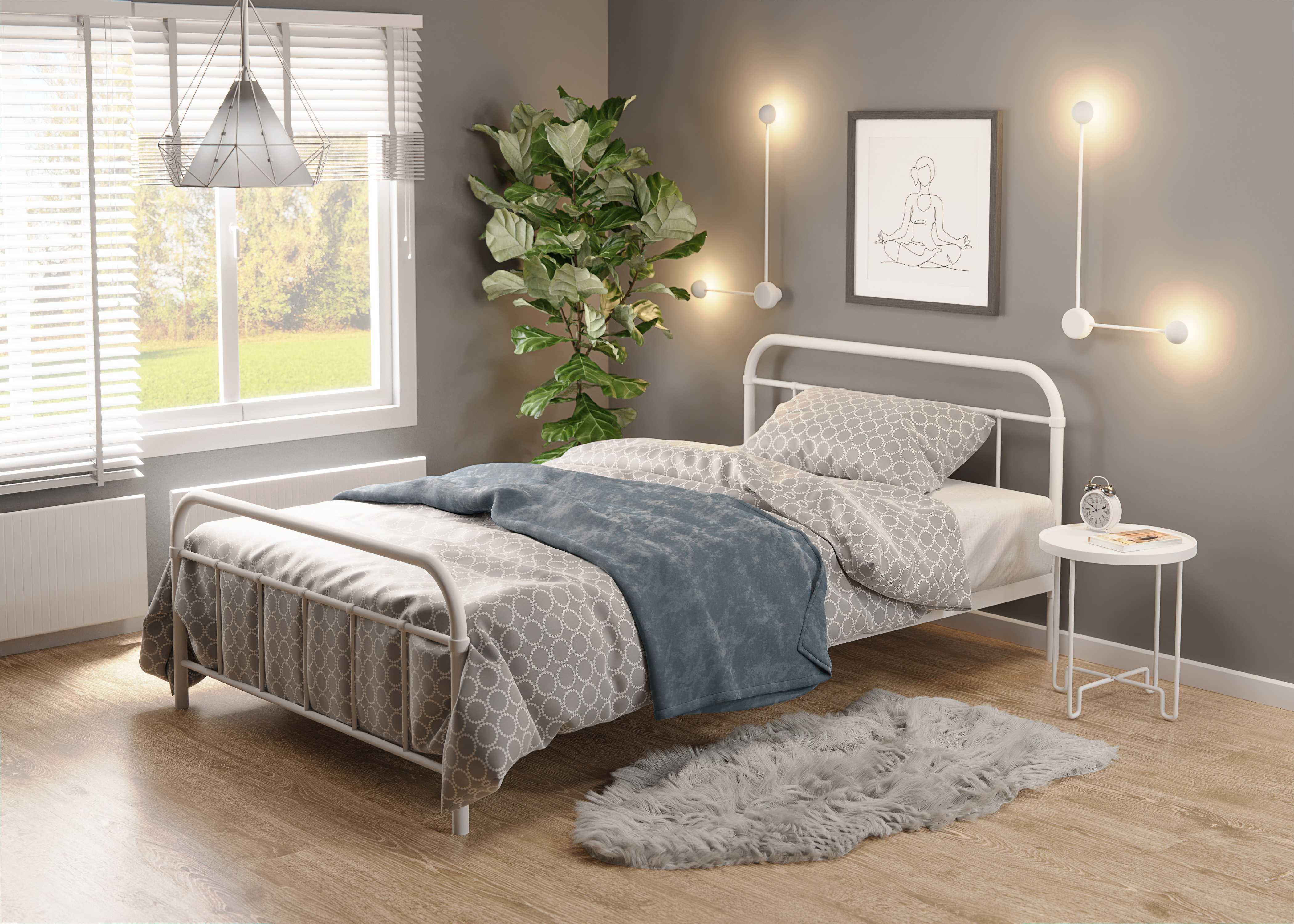 LINA 120 bed, white DIOMMI V-CH-LINDA_120-LOZ-BIAŁY DIOMMI-60-21429 LINA 120 bed, white DIOMMI V-CH-LINDA_120-LOZ-BIAŁY DIOMMI-60-21429