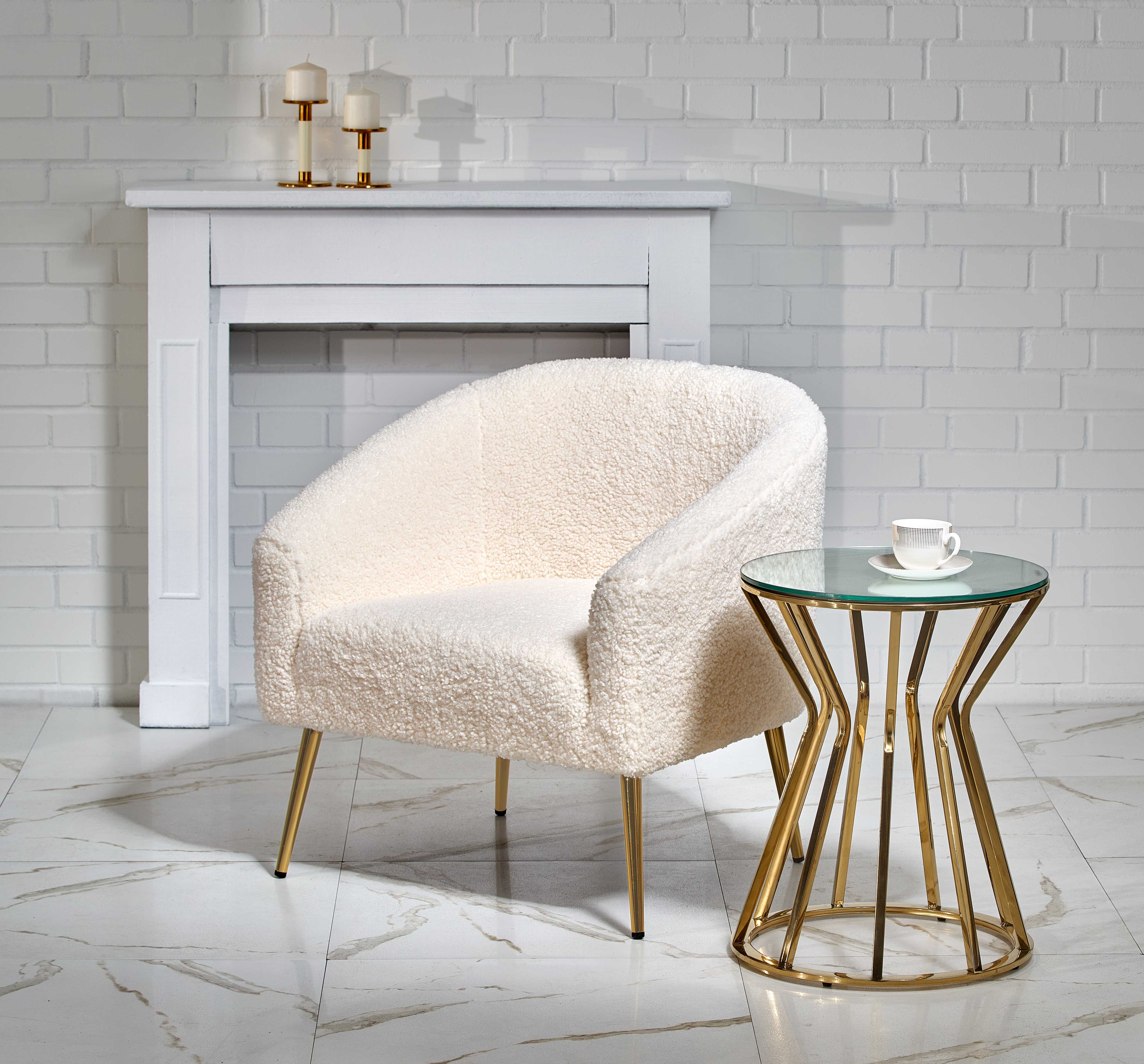 GRIFON leisure armchair cream / gold DIOMMI V-CH-GRIFON-FOT-KREMOWY DIOMMI-60-20755 GRIFON leisure armchair cream / gold DIOMMI V-CH-GRIFON-FOT-KREMOWY DIOMMI-60-20755