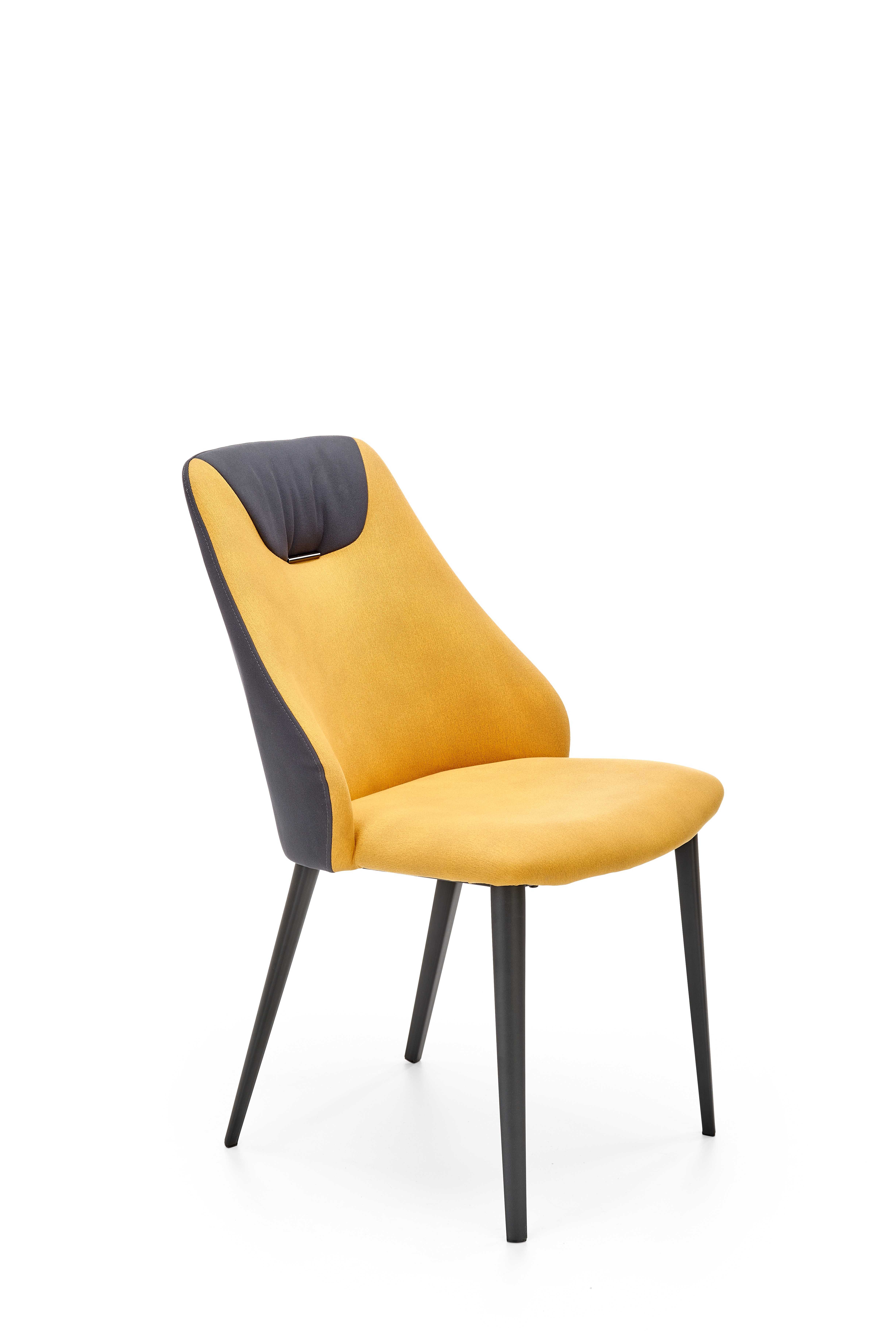 K470 chair mustard/dark grey DIOMMI V-CH-K/470-KR-MUSZTARDOWY/C.POPIEL DIOMMI-60-21267
