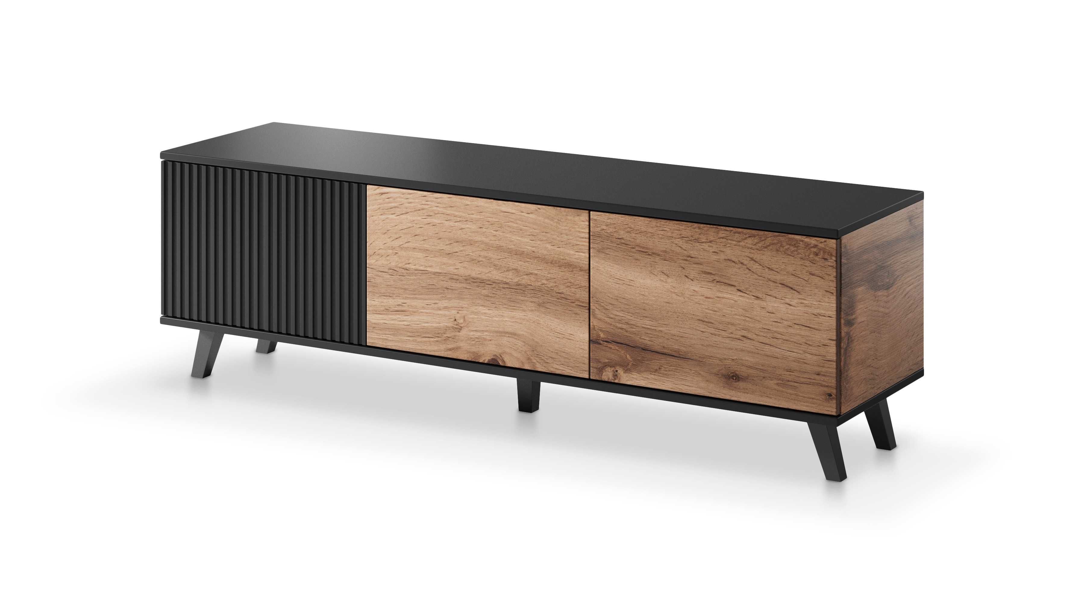 RANDOM RTV-1 TV-stand, color: wotan oak/black DIOMMI V-PL-RANDOM-RTV-1 DIOMMI-60-22655 RANDOM RTV-1 TV-stand, color: wotan oak/black DIOMMI V-PL-RANDOM-RTV-1 DIOMMI-60-22655