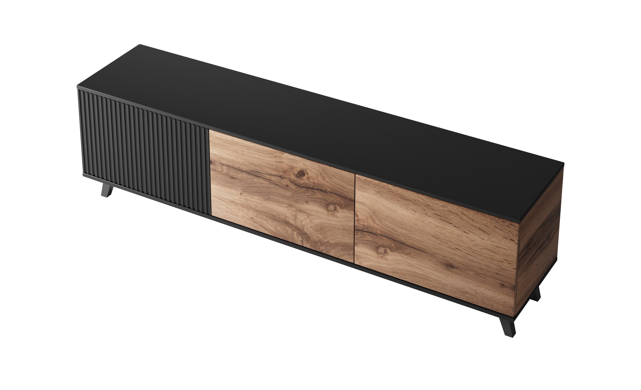 RANDOM RTV-2 TV-stand, color: wotan oak/black DIOMMI V-PL-RANDOM-RTV-K DIOMMI-60-22658