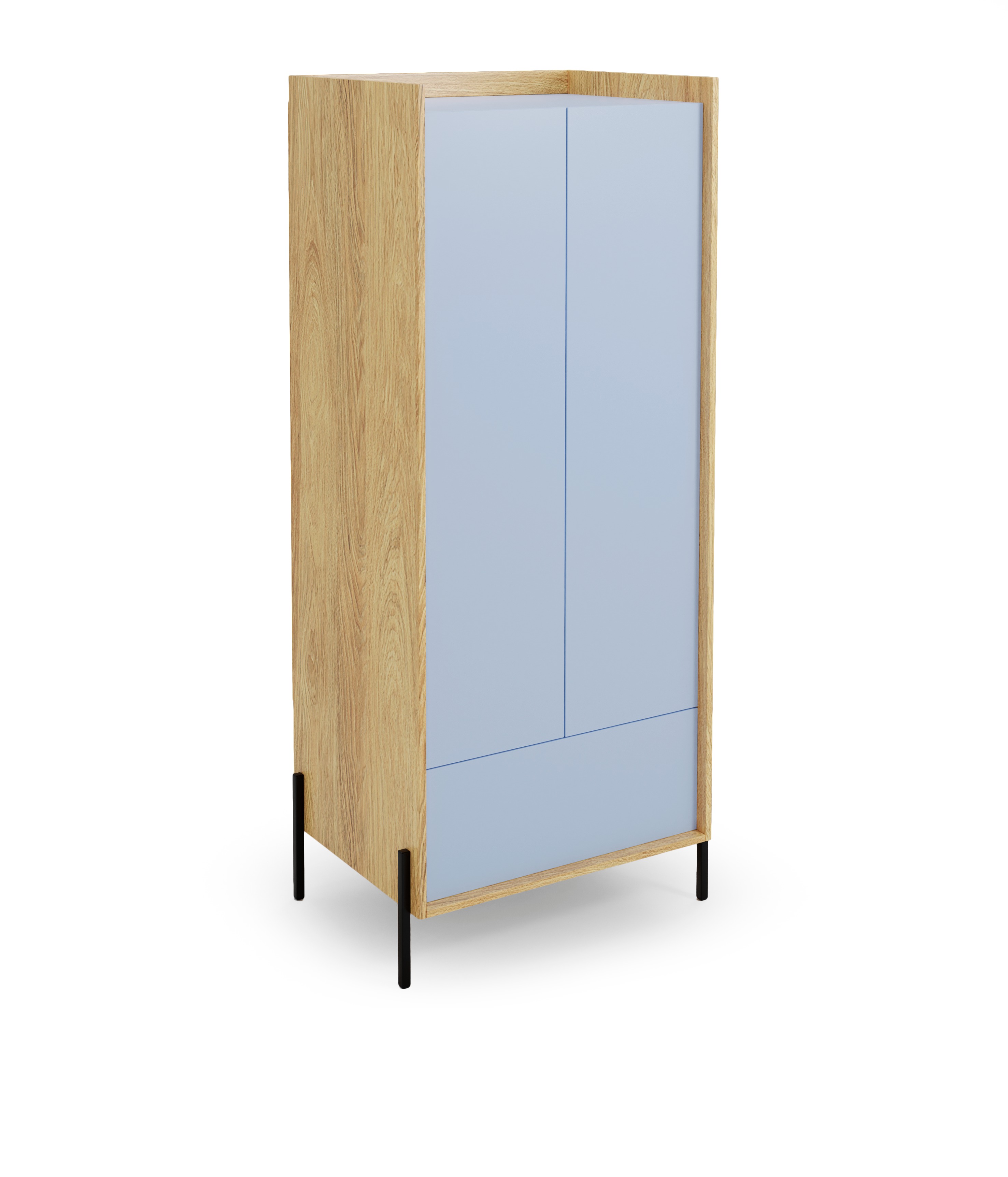 MOBIUS cabinet 2D color: hikora oak/blue horizon DIOMMI V-PL-MOBIUS-SZAFA_2D-NIEBIESKI DIOMMI-60-22410 MOBIUS cabinet 2D color: hikora oak/blue horizon DIOMMI V-PL-MOBIUS-SZAFA_2D-NIEBIESKI DIOMMI-60-22410